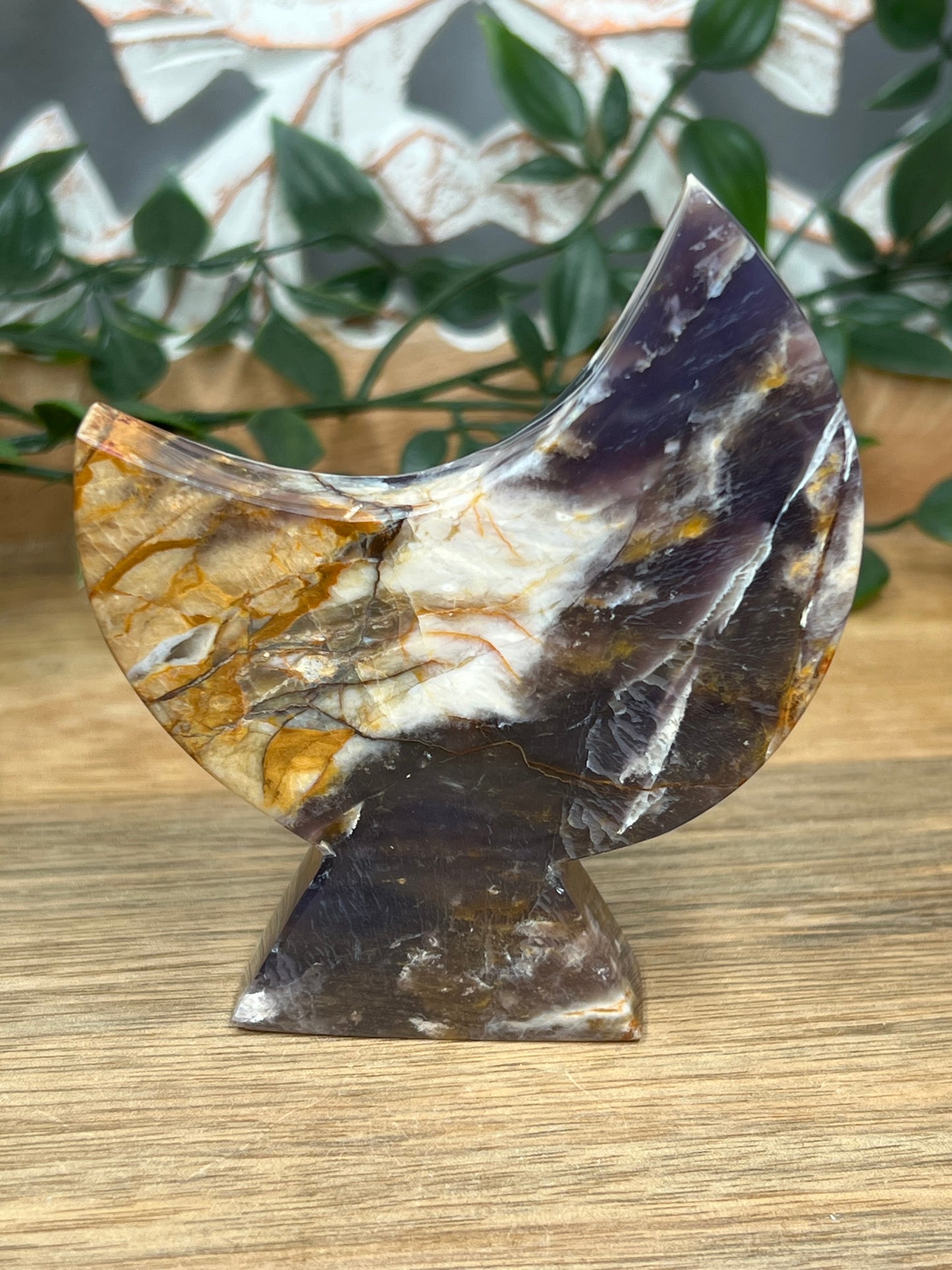 Purple Chalcedony Moon
