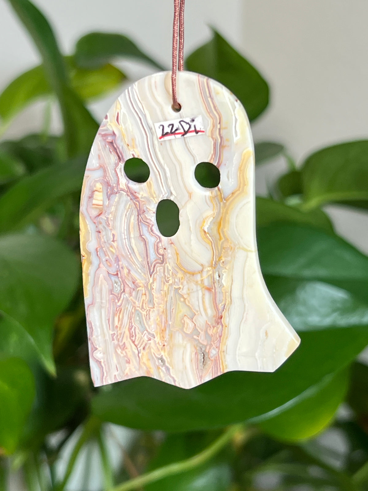 Crazy Lace Agate Ghost Ornaments