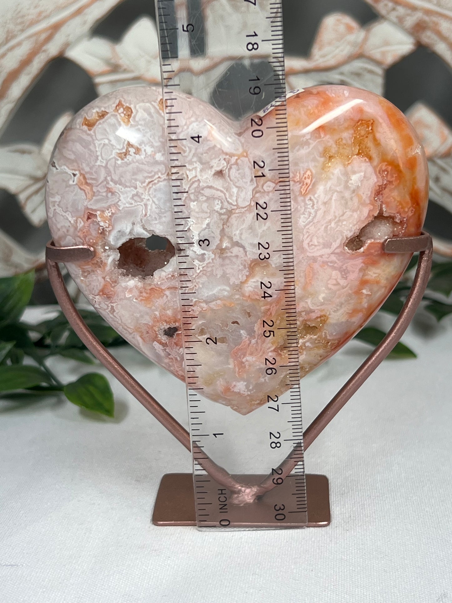 Pink Carnelian Heart