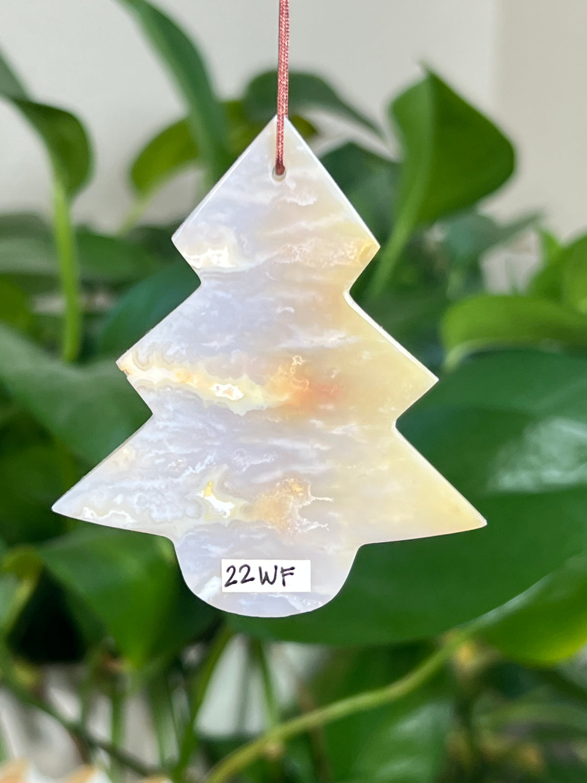 Winter Plume Agate Tree Ornaments