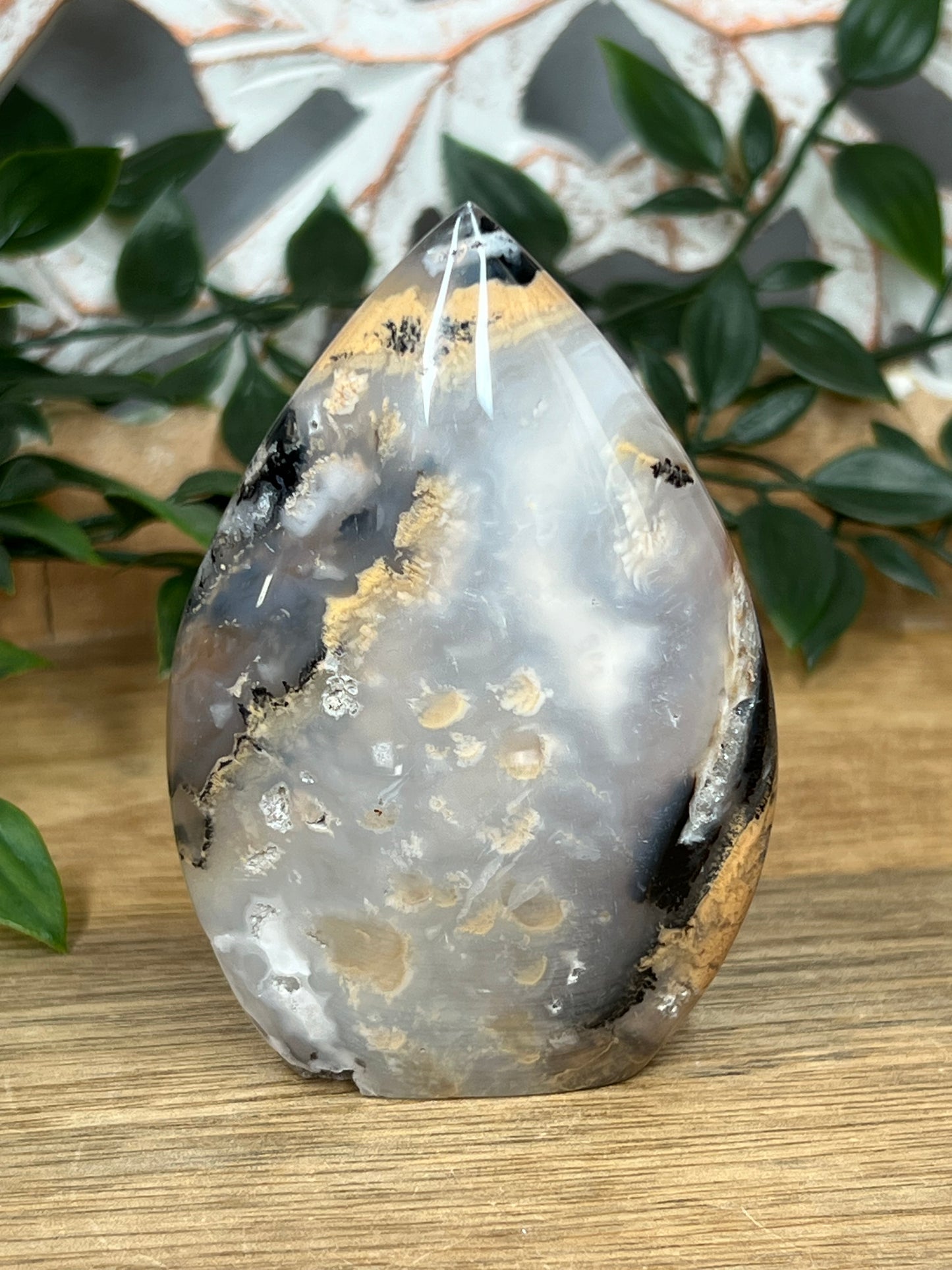 Dendritic Tiger Agate Flame