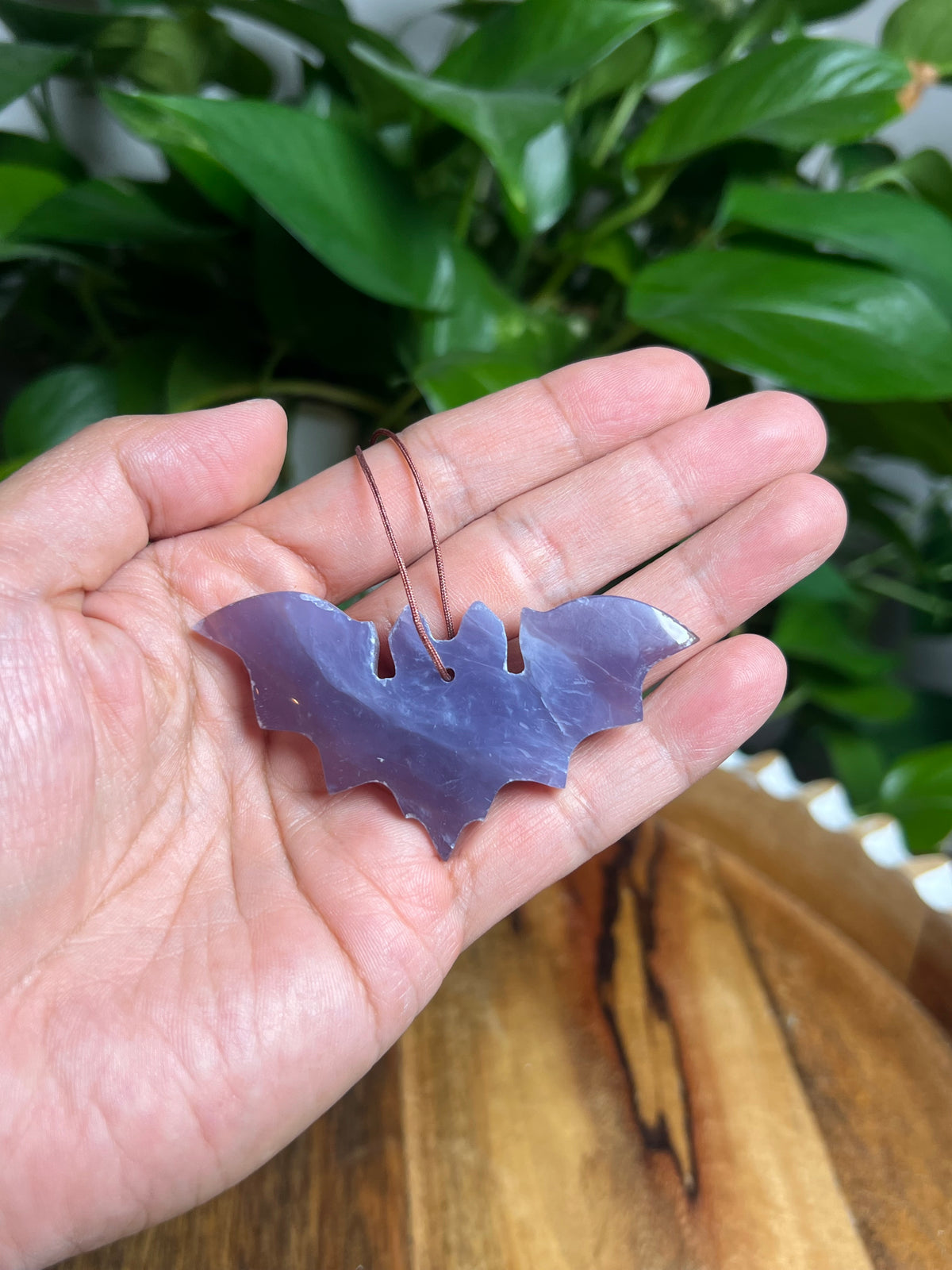 Purple Chalcedony Ornament Bat: PC