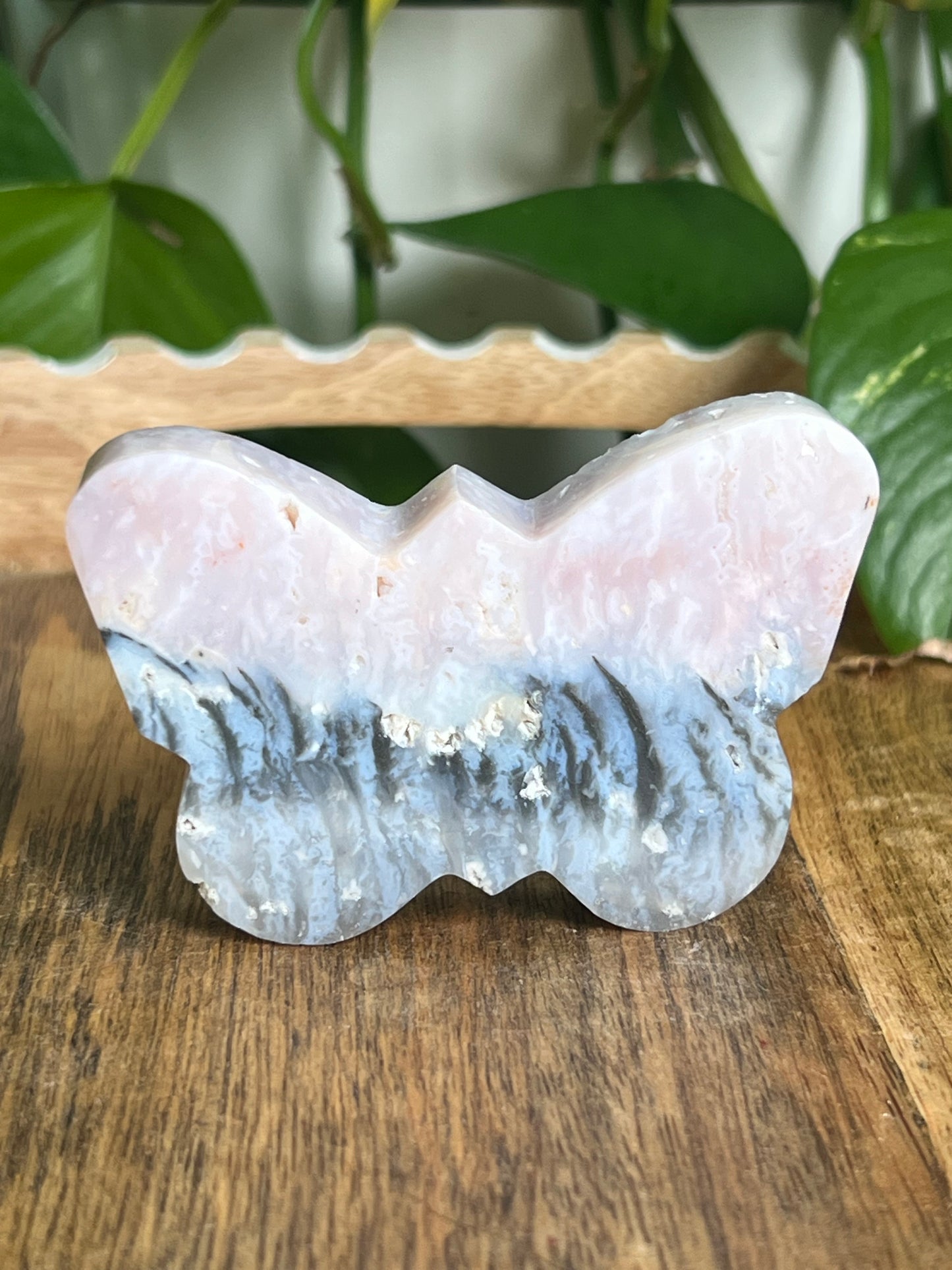 Rainbow Plume Agate Butterfly RB
