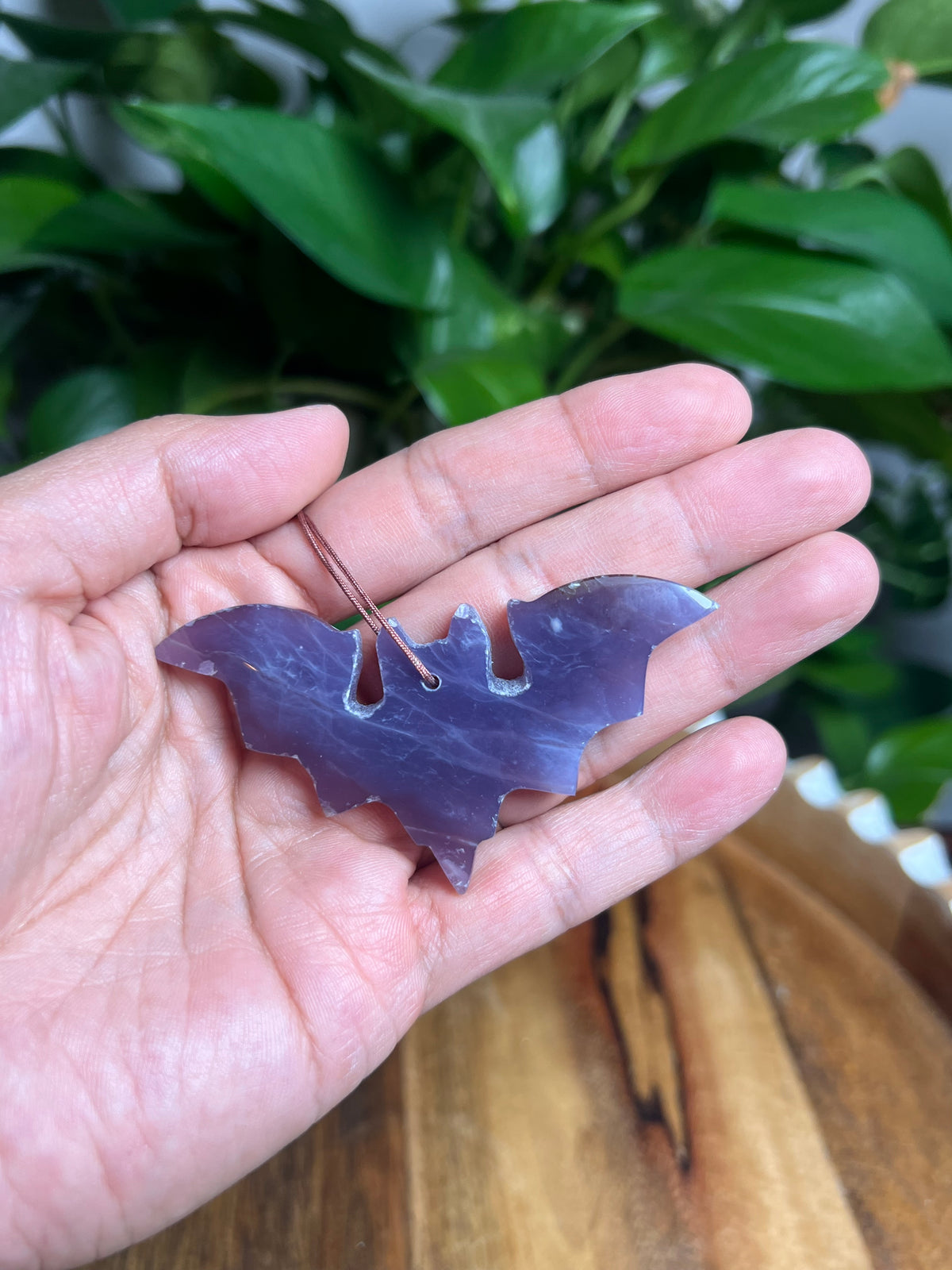 Purple Chalcedony Ornament Bat: PB
