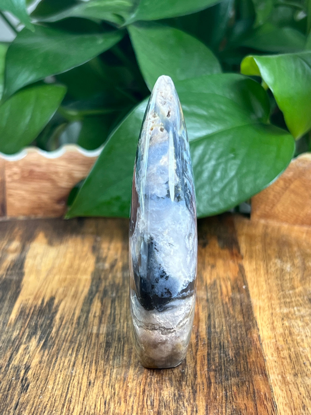 Blue Plume Agate Flame: SX