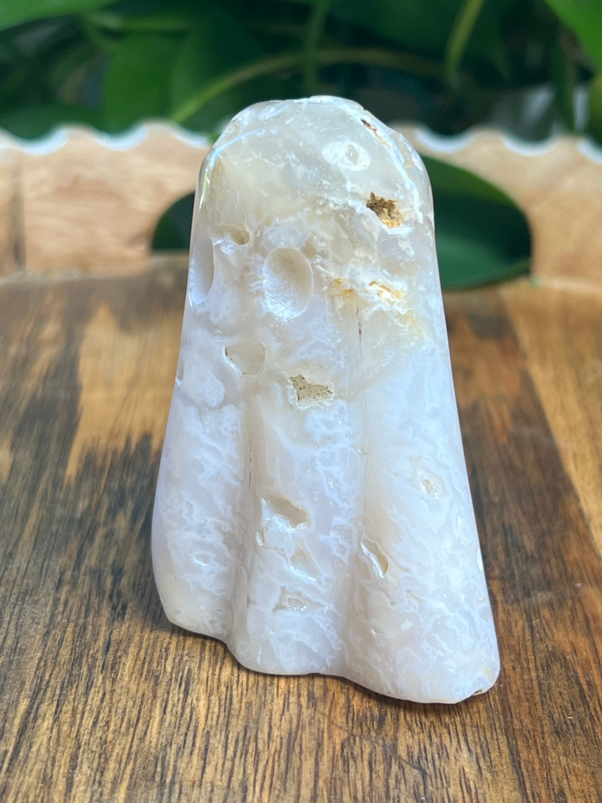 White Plume Agate Ghost: X
