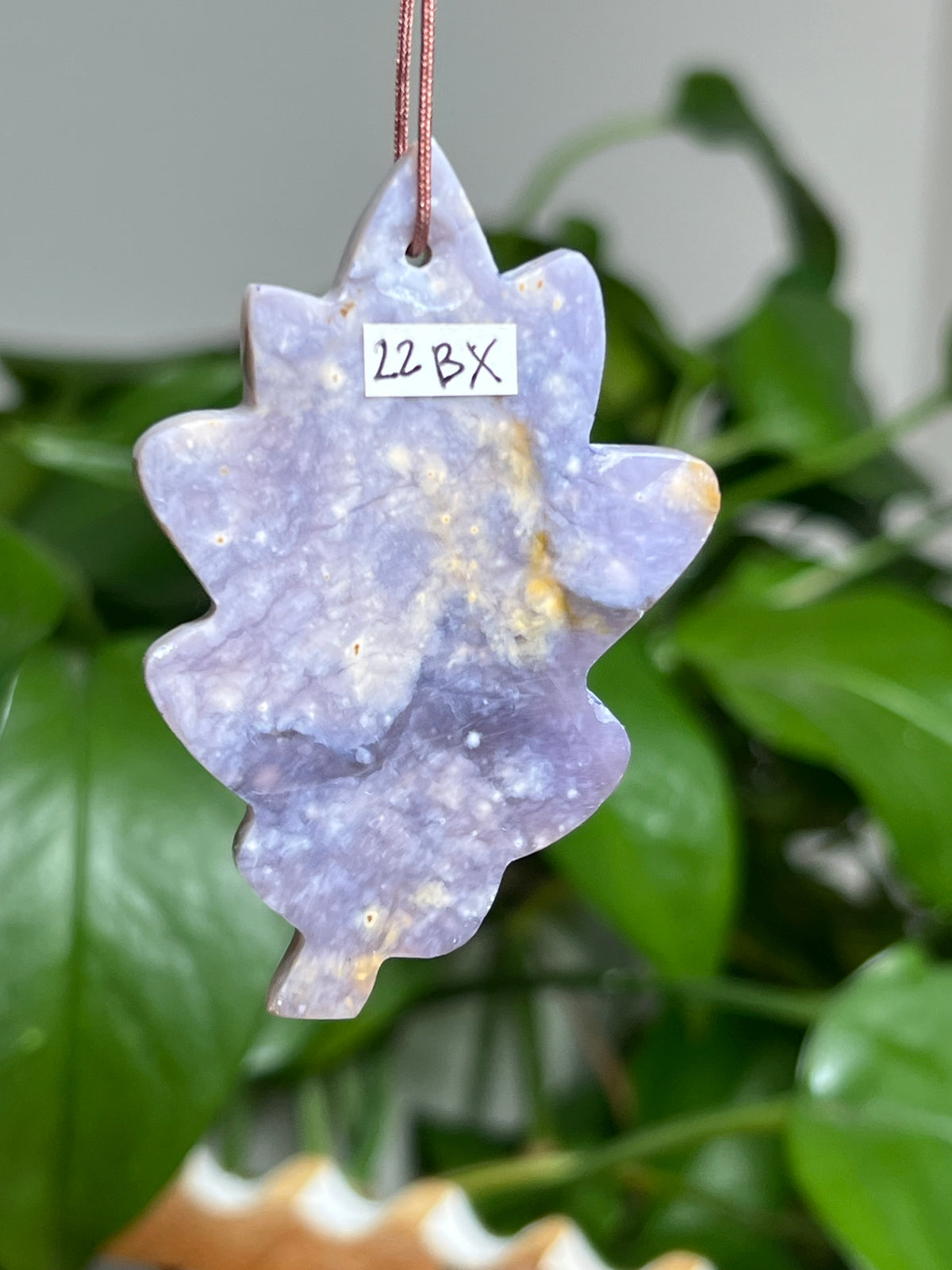 Purple Chalcedony Leaf Ornaments
