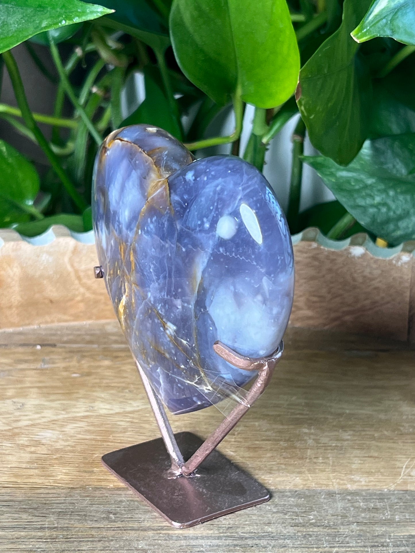 Purple Chalcedony Heart: PD