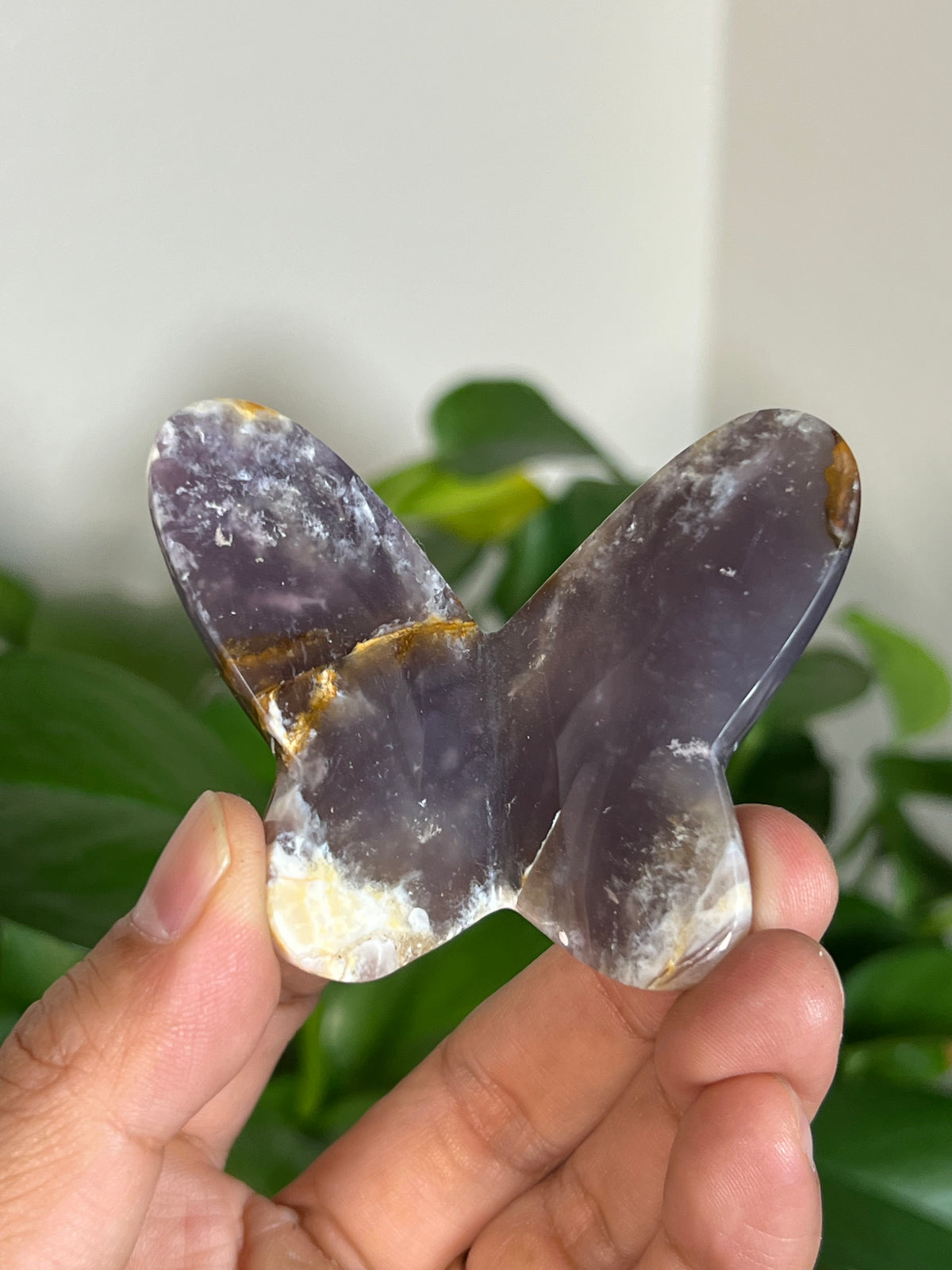 Purple Chalcedony 3D Butterflies