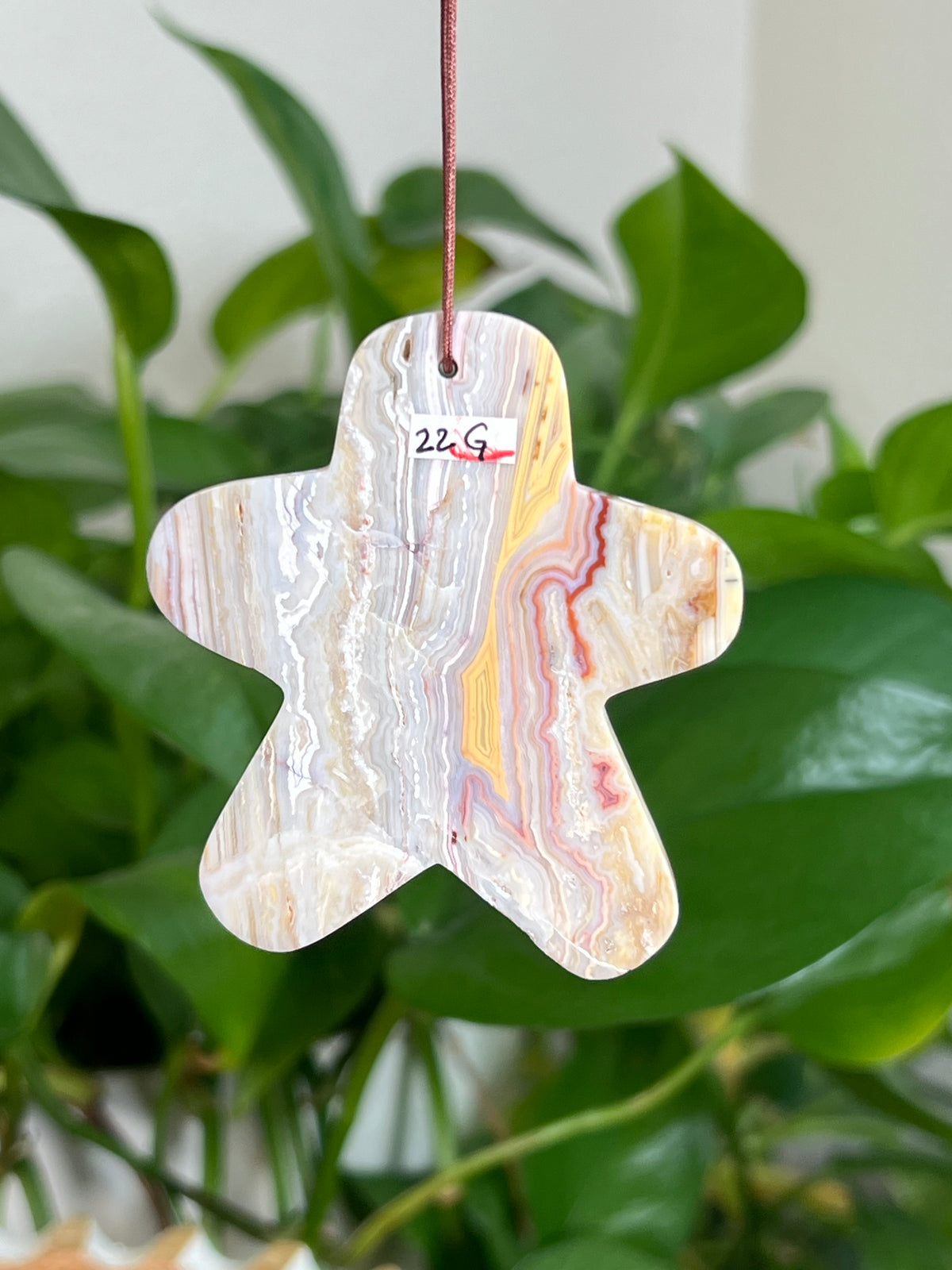 Crazy Lace Agate Gingerbread Ornaments
