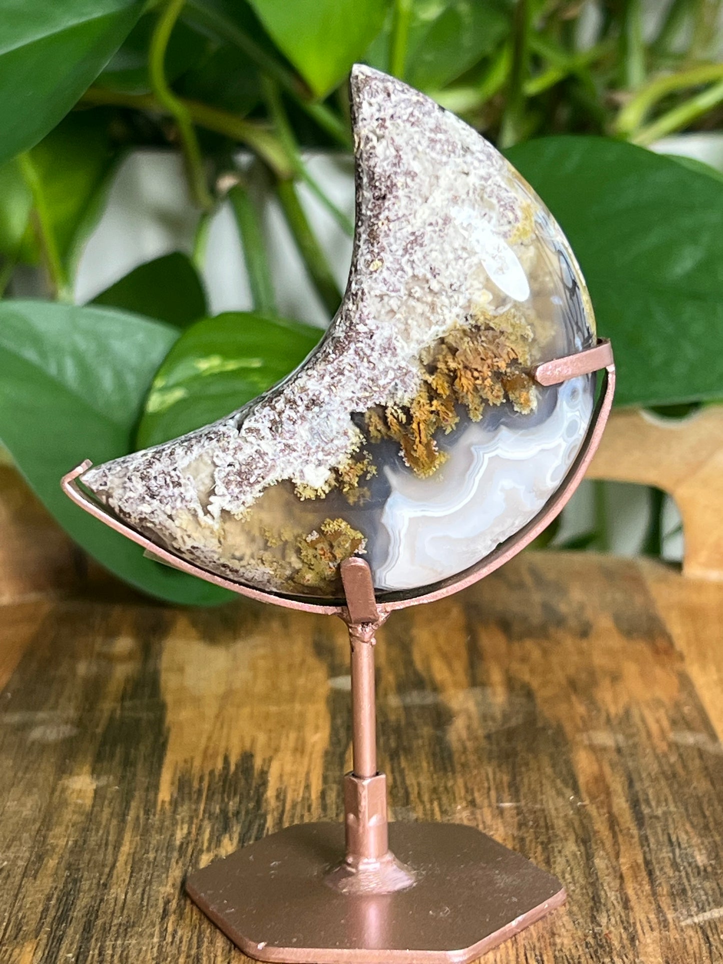 Scenic Moss Agate Moon: I