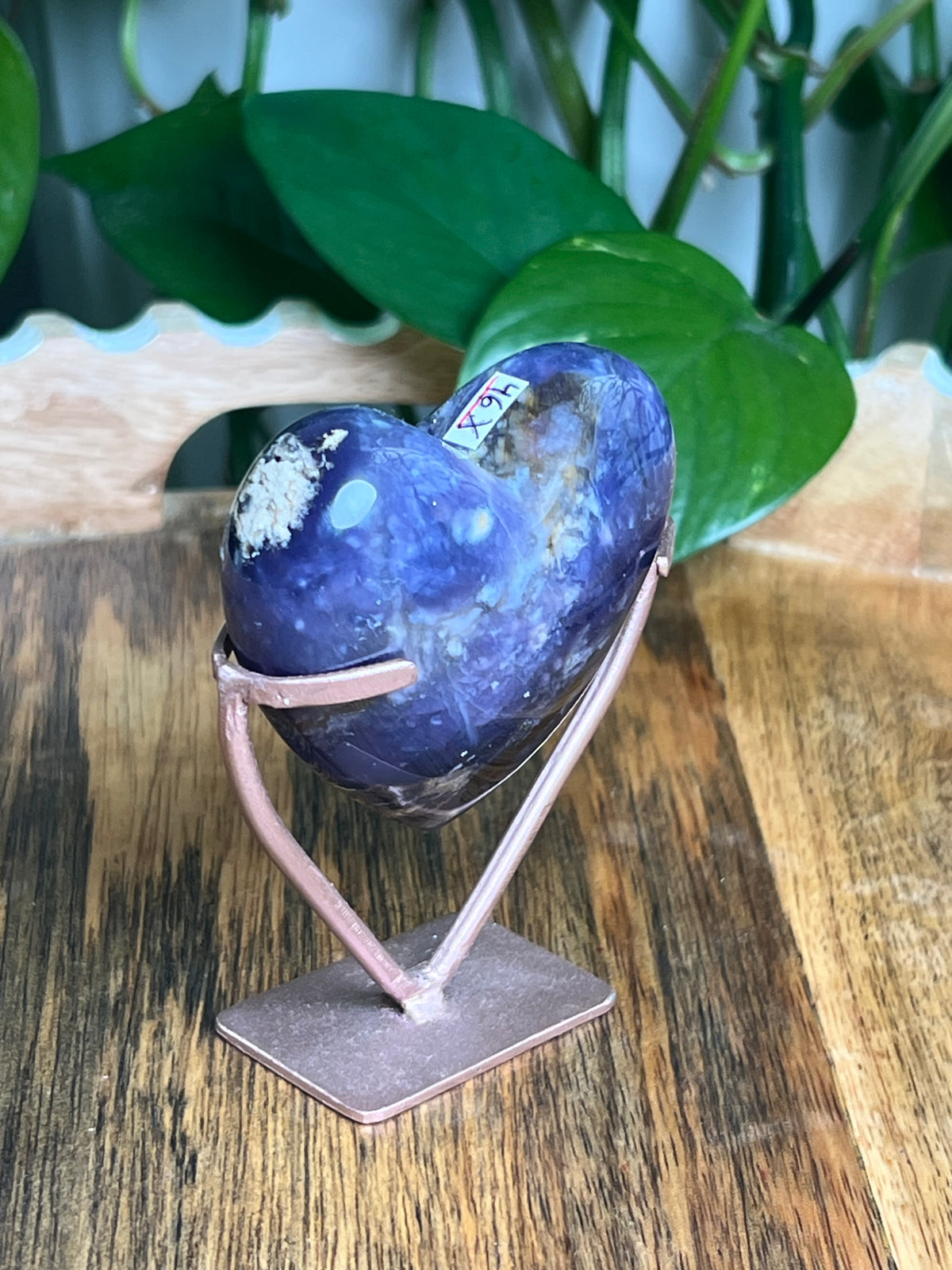 Purple Chalcedony Heart: X