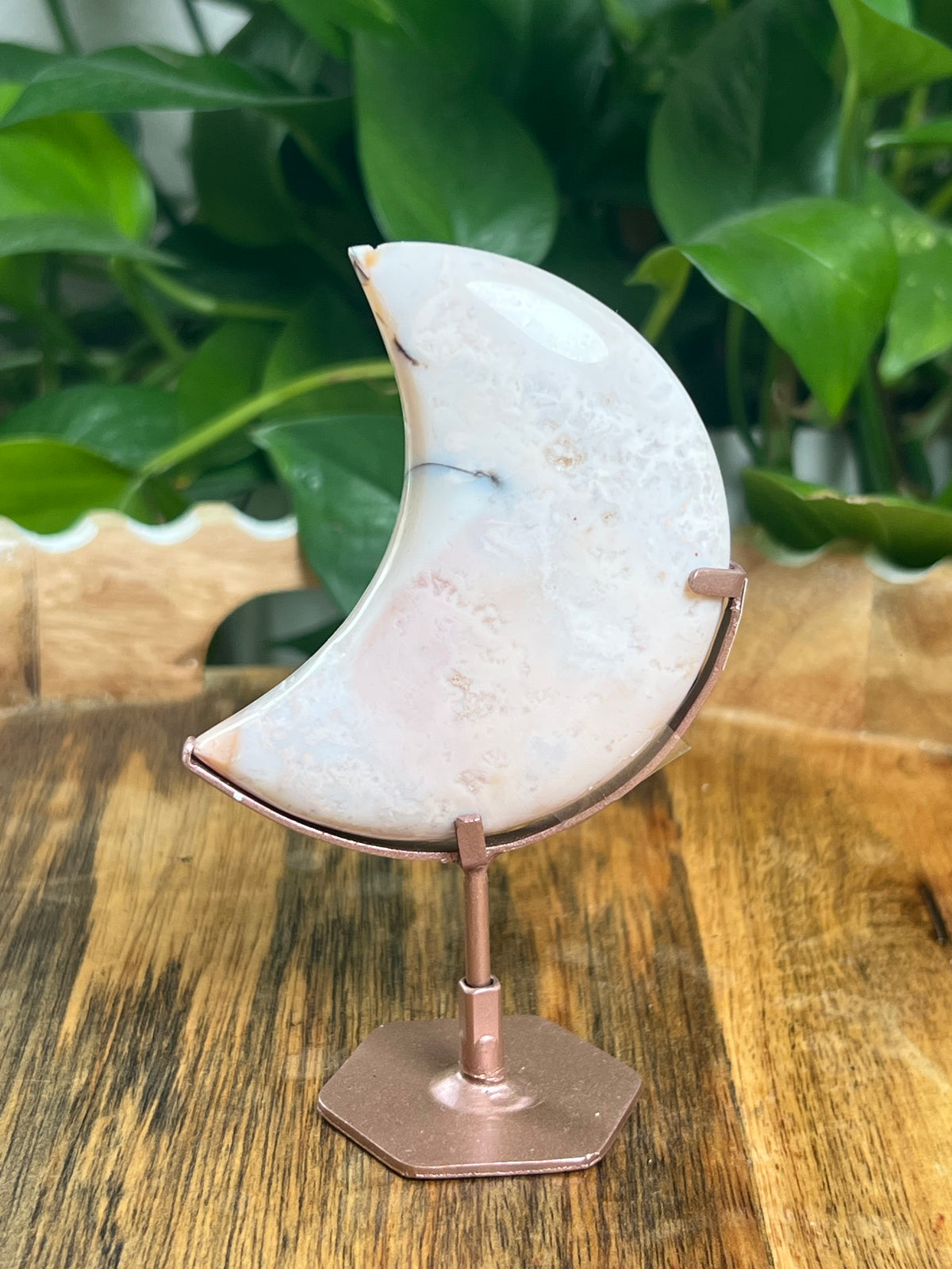 Pink Carnelian Moon: Bi