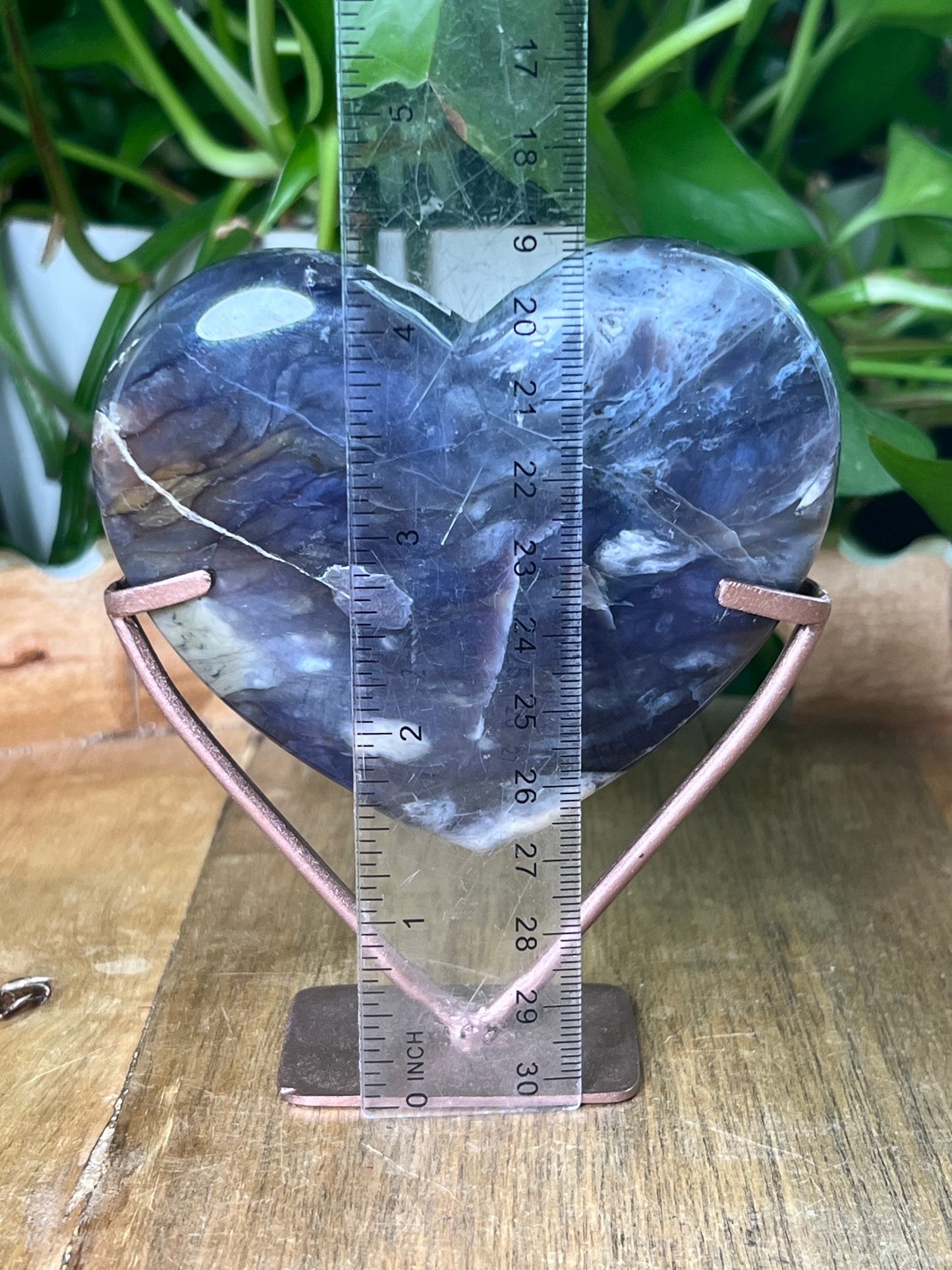 Purple Chalcedony Heart