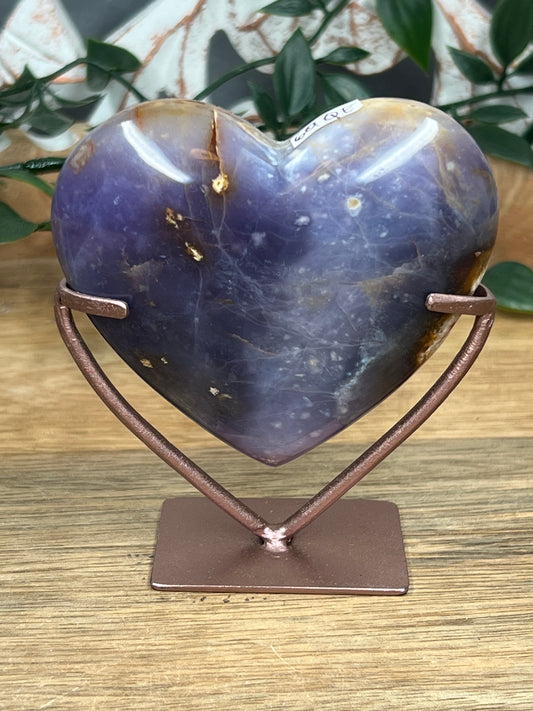 Purple Chalcedony Heart