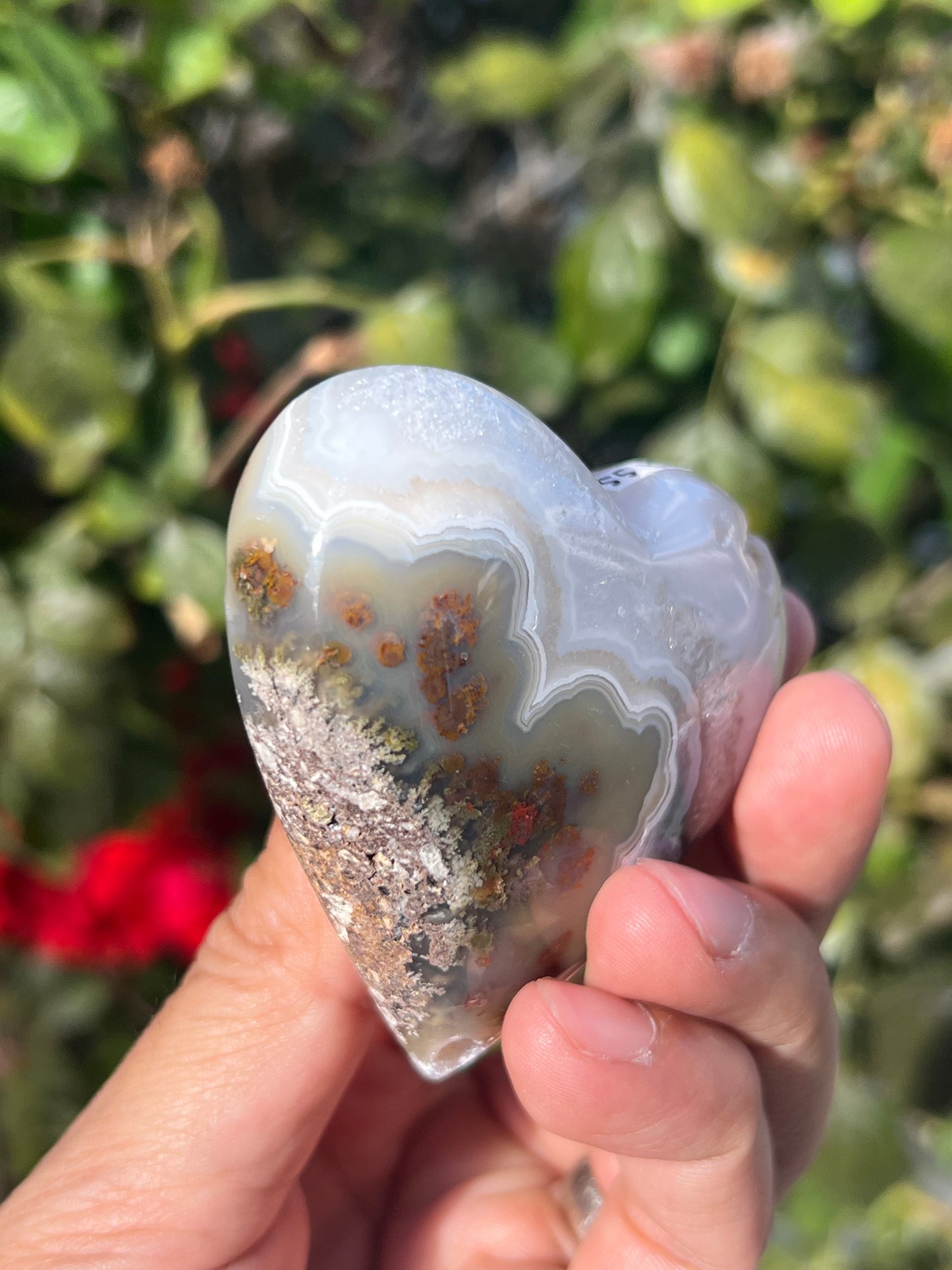 Scenic Moss Agate Heart K
