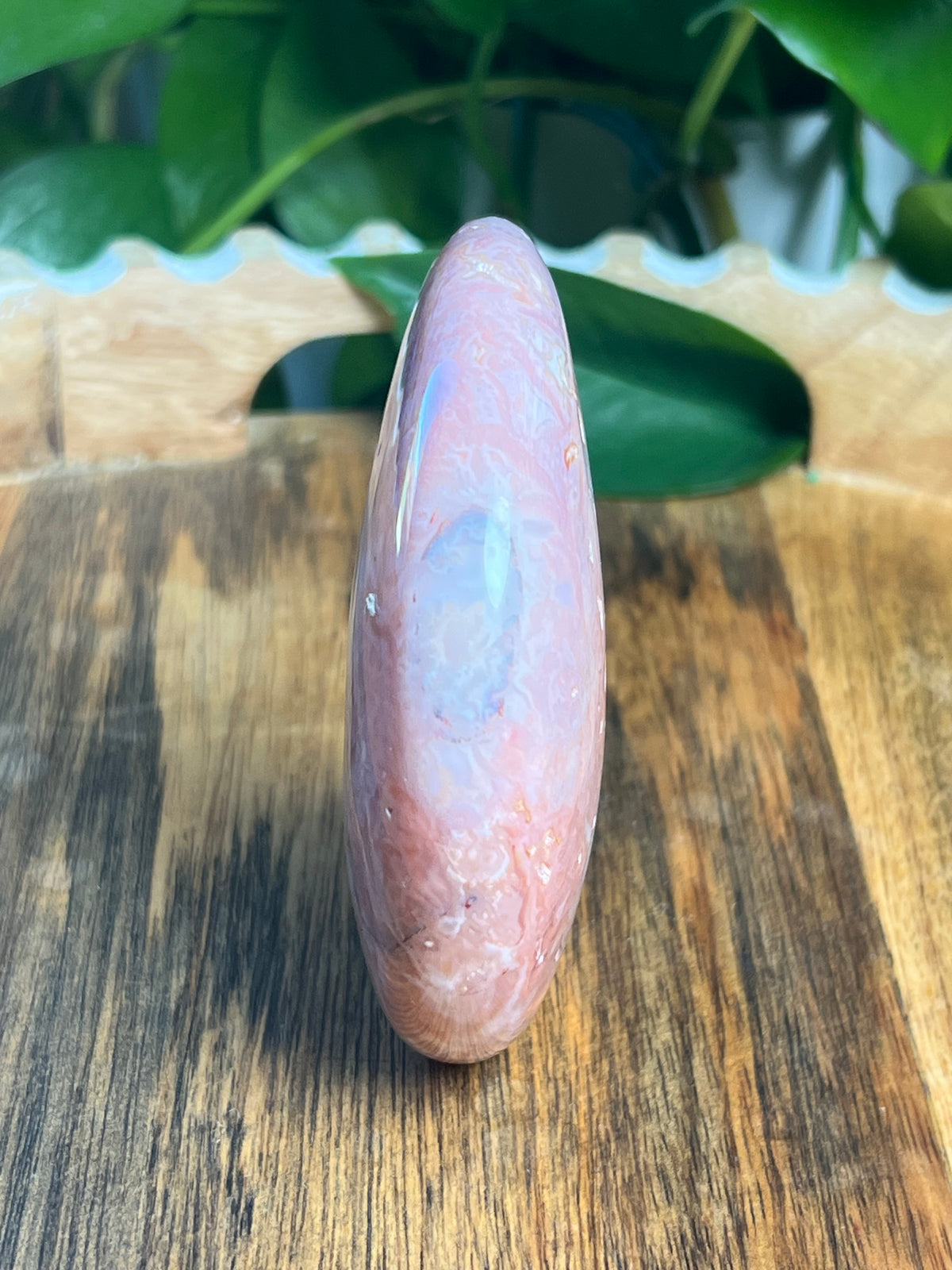 Pink Carnelian Self Standing Moon: PC