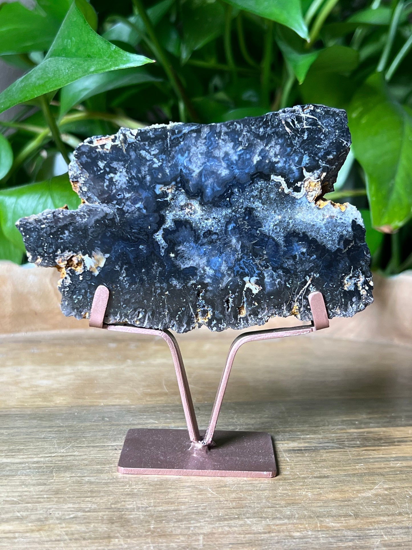 Blue Plume Agate Slab