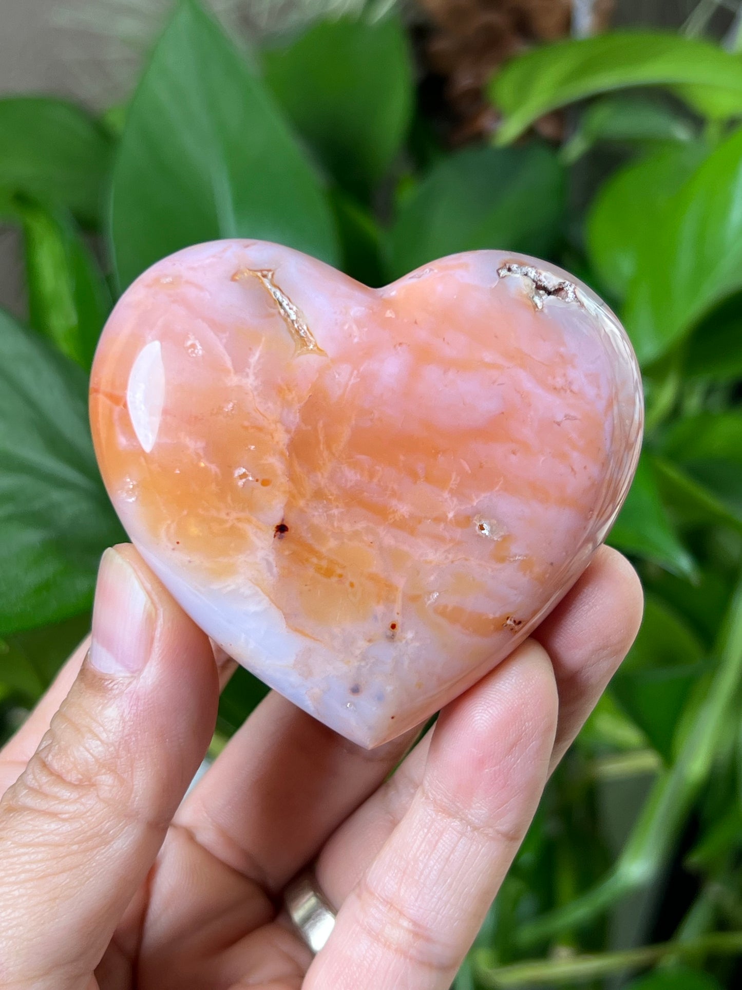 Pink Carnelian Heart