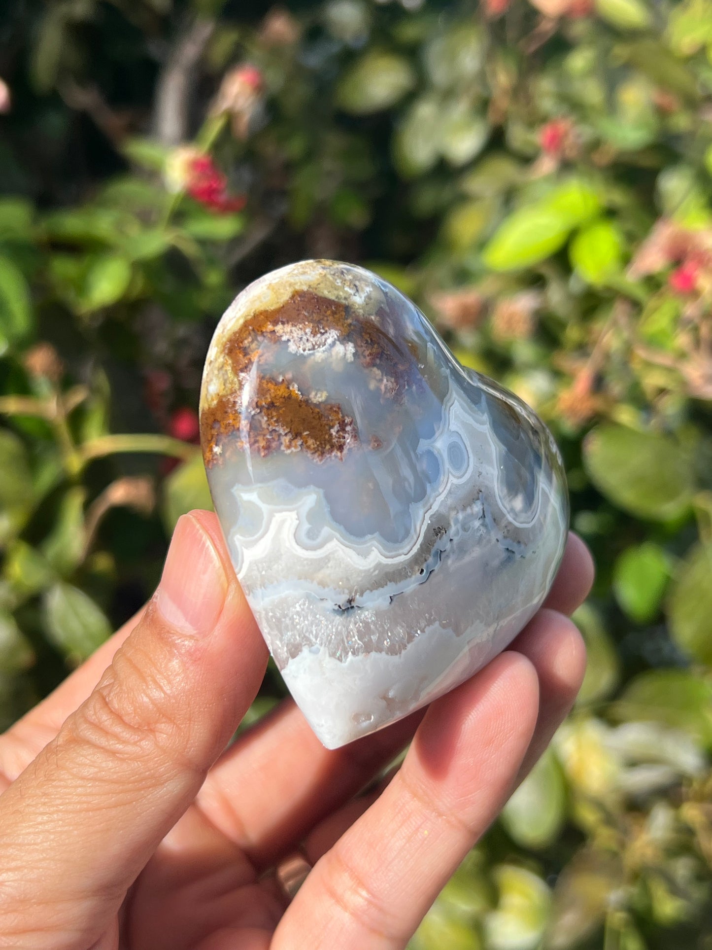 Scenic Moss Agate Heart AA