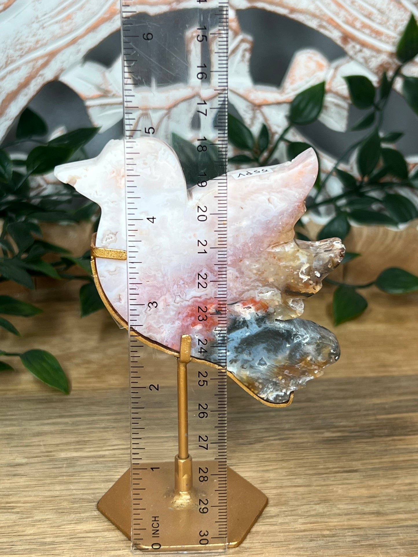 Rainbow Plume Agate Bird