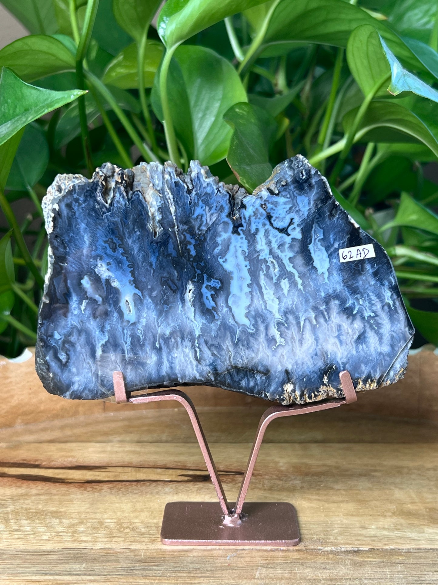 Blue Plume Agate Slab