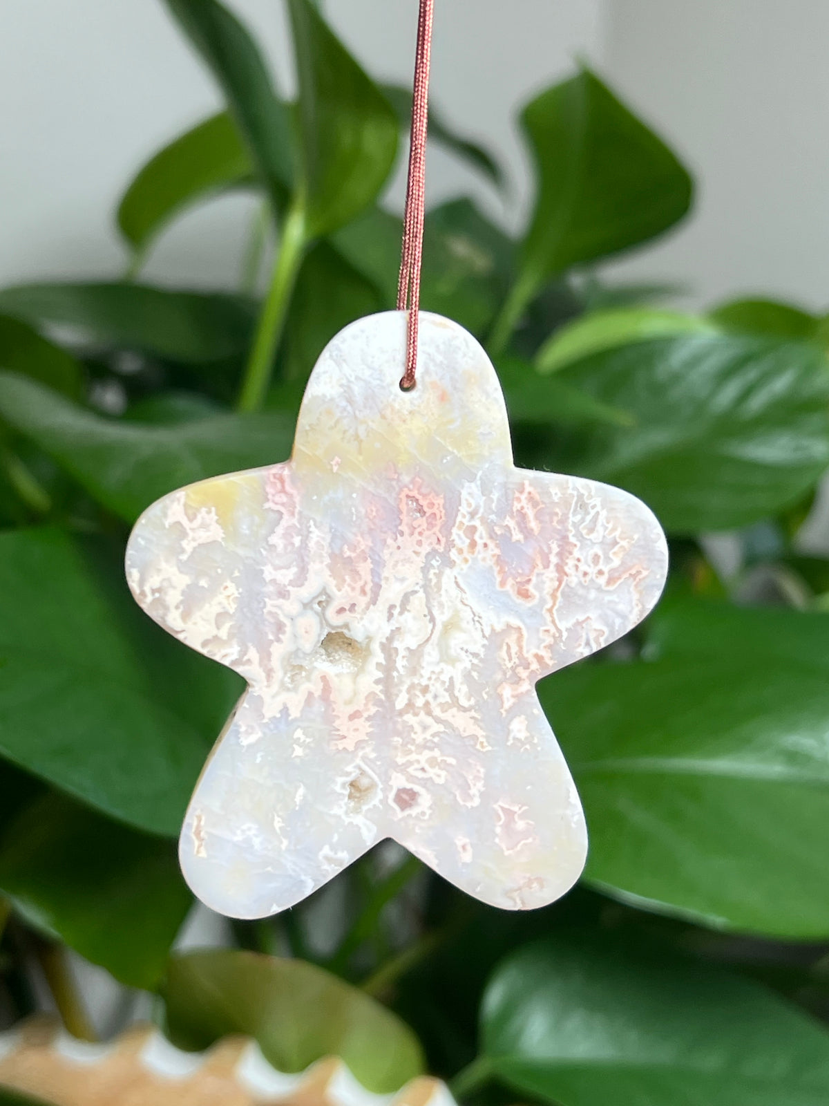 Winter Plume Agate Ornament Gingerbread: WK