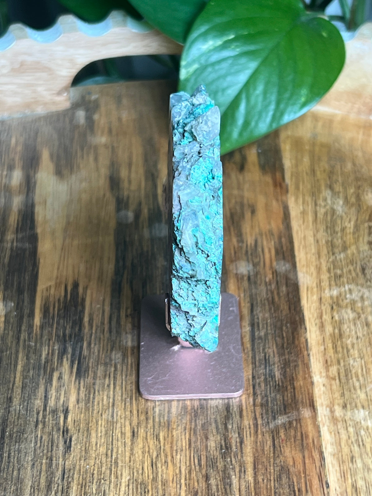 Copper In Malachite Chrysocolla and Chalcedony Slab: PB