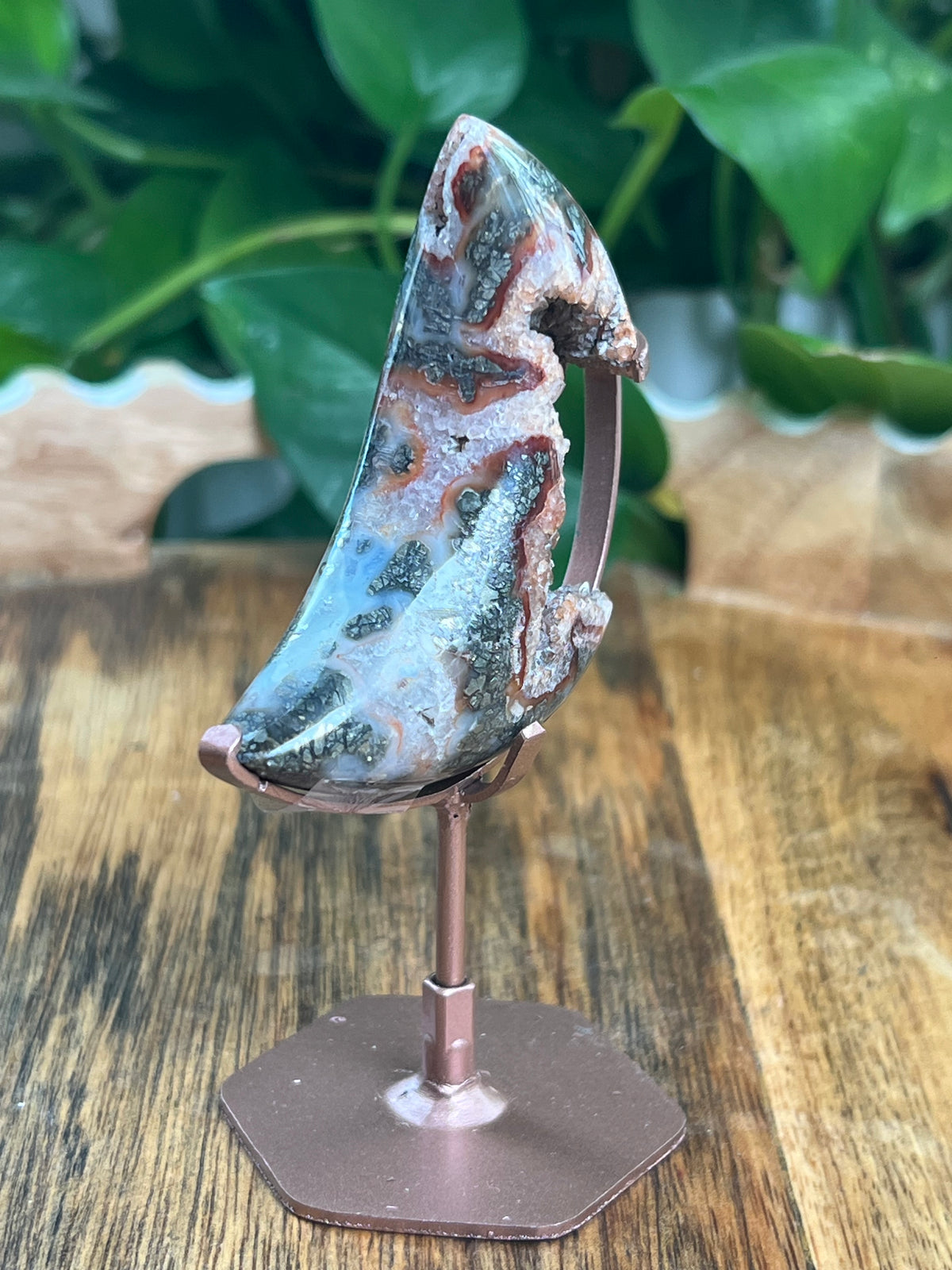 Marcasite Mini Puffy Moon: SF