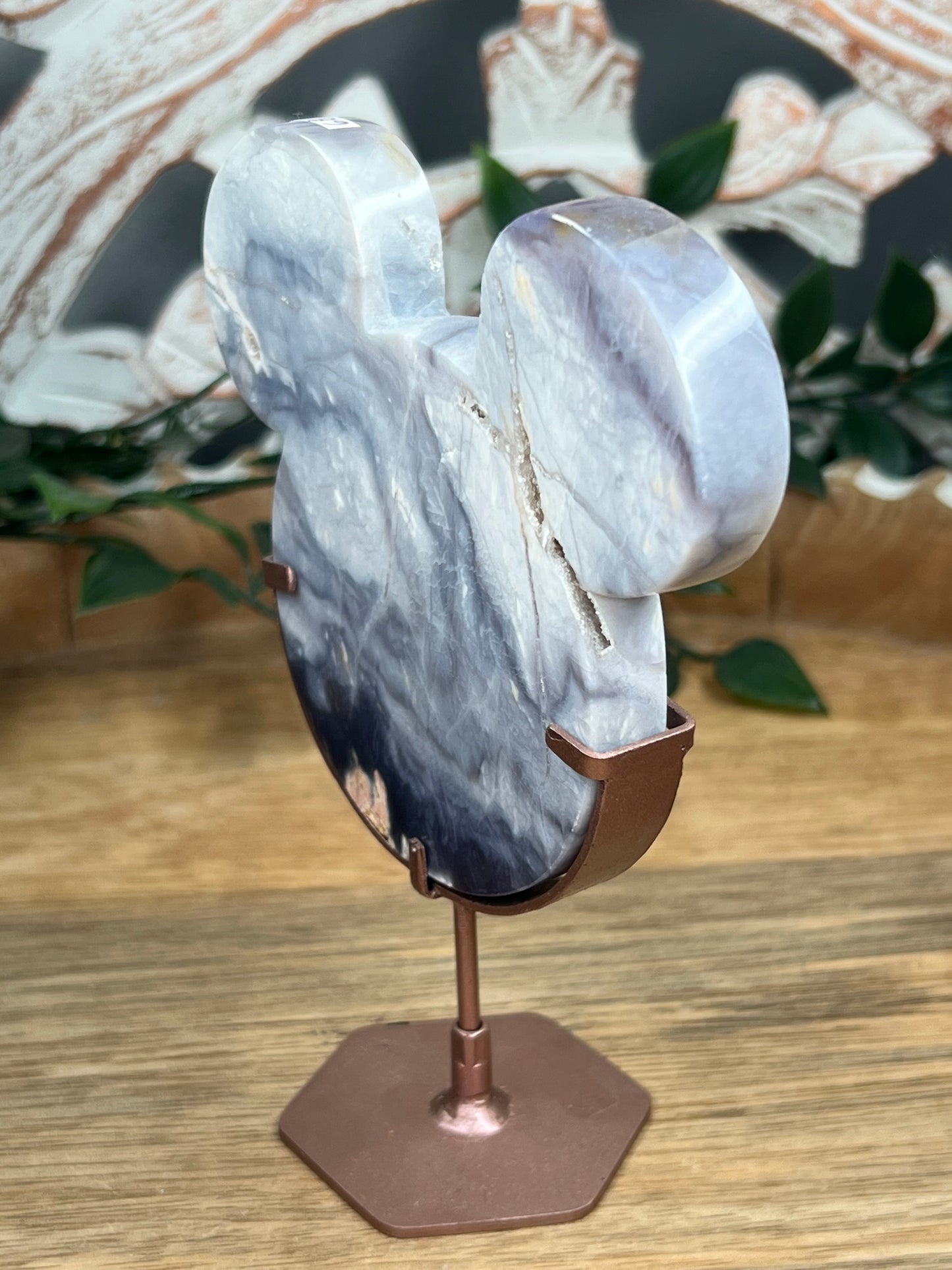 Purple Chalcedony Cat Head