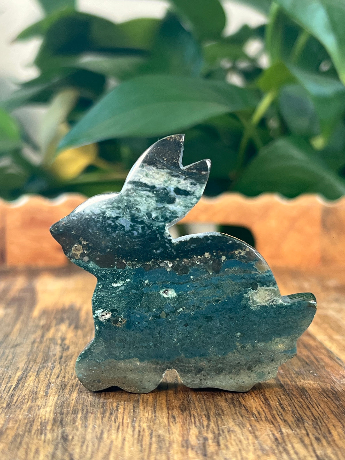 Blue Green Jasper Bunnies