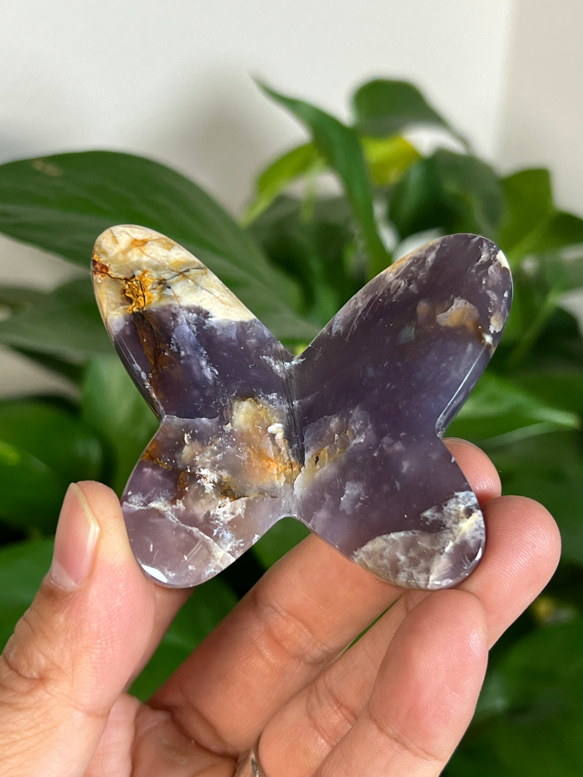 Purple Chalcedony 3D Butterflies