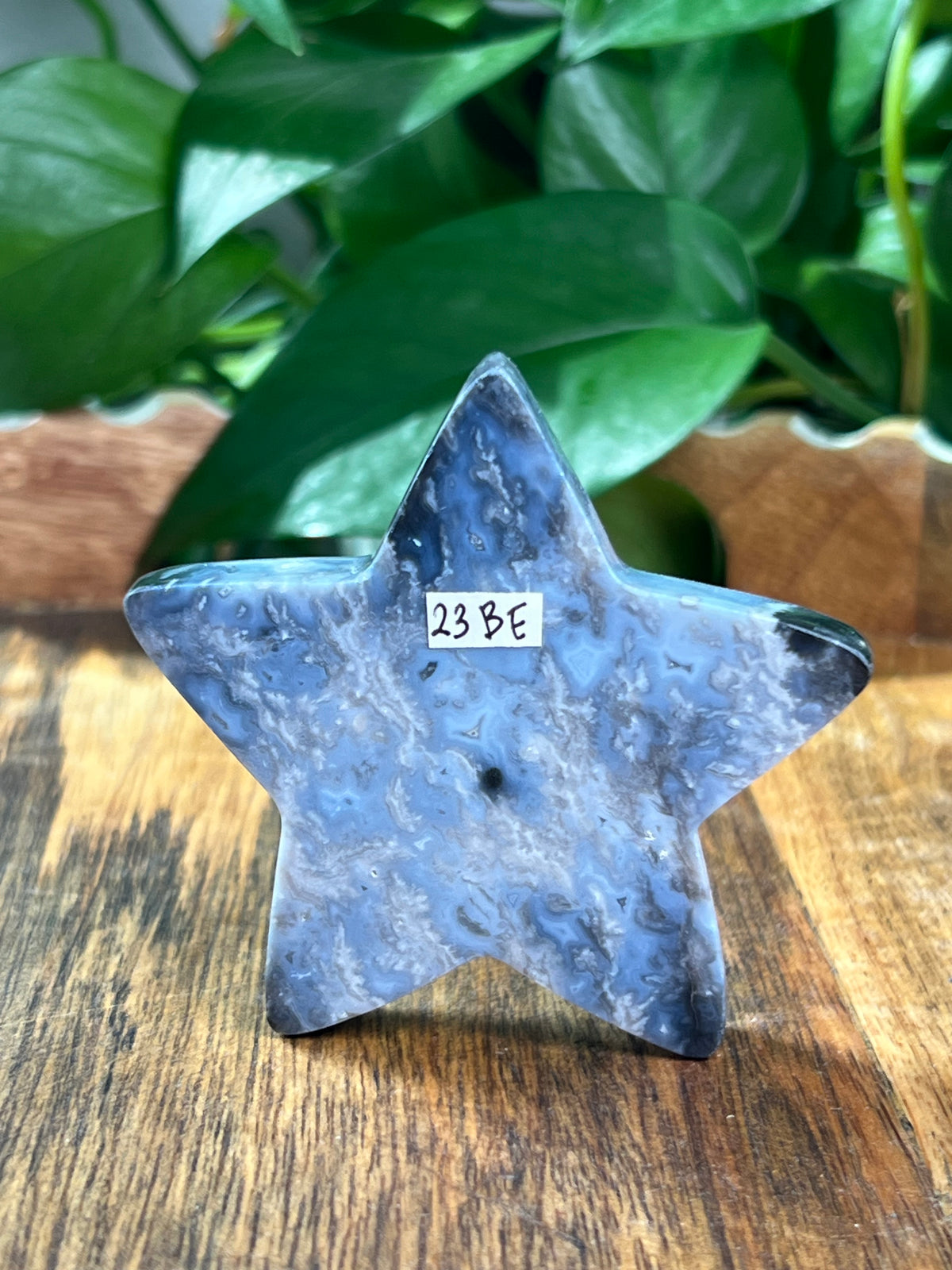 Blue Plume Agate Star: BE