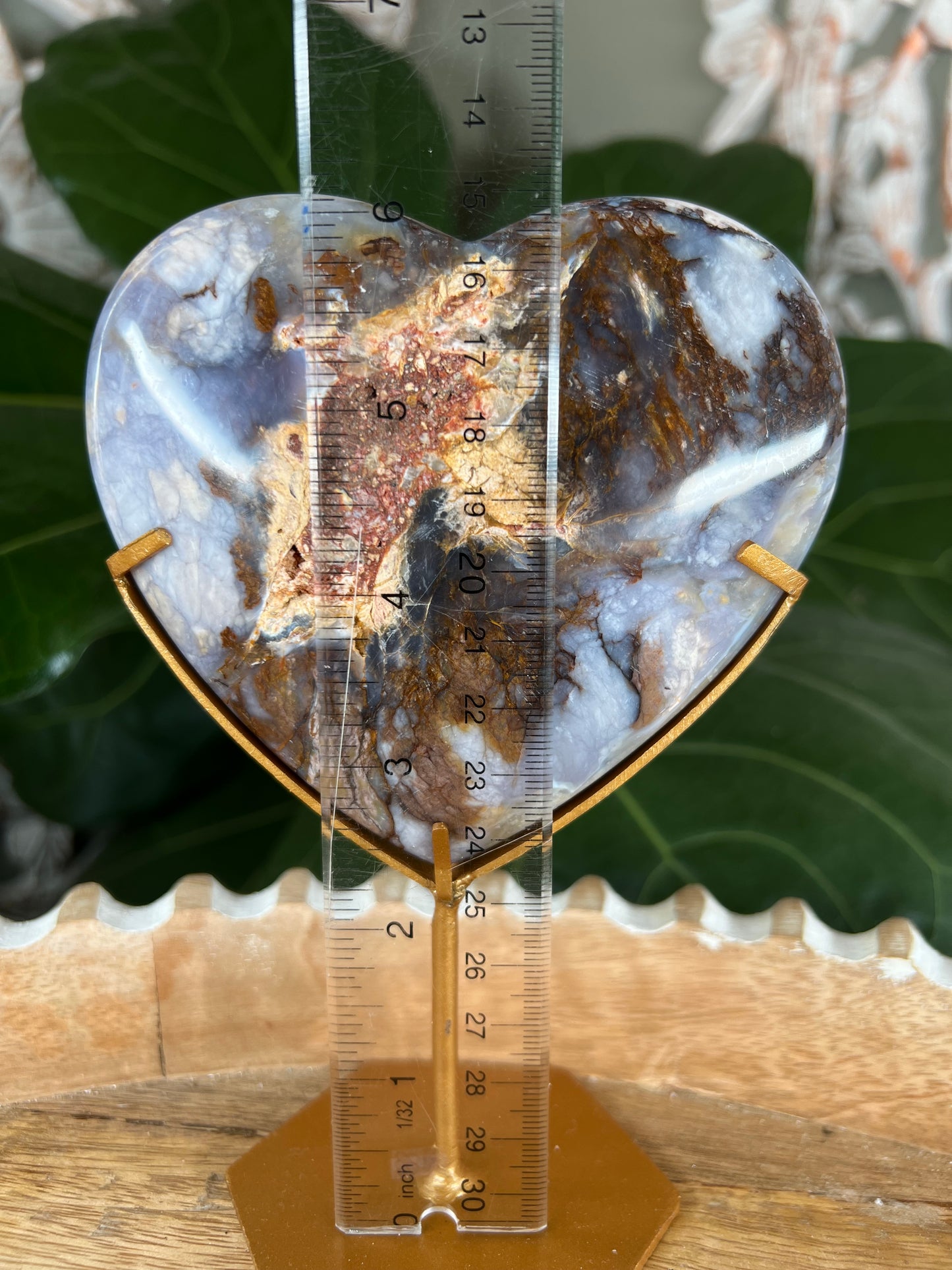 Purple Chalcedony Heart