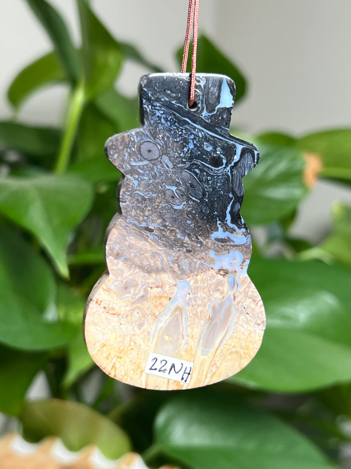 Palm Root Ornament Snowman: NH