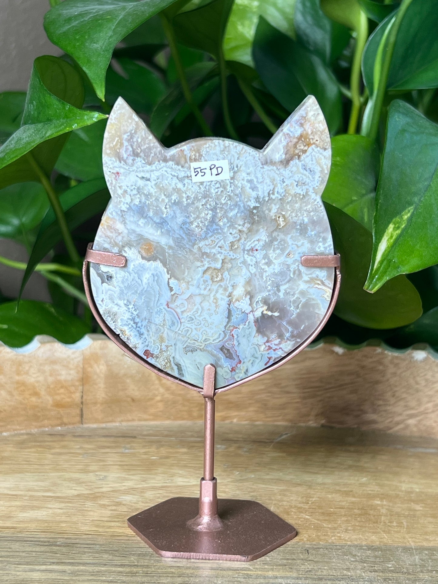 Sumatra Plume Agate Cat Head