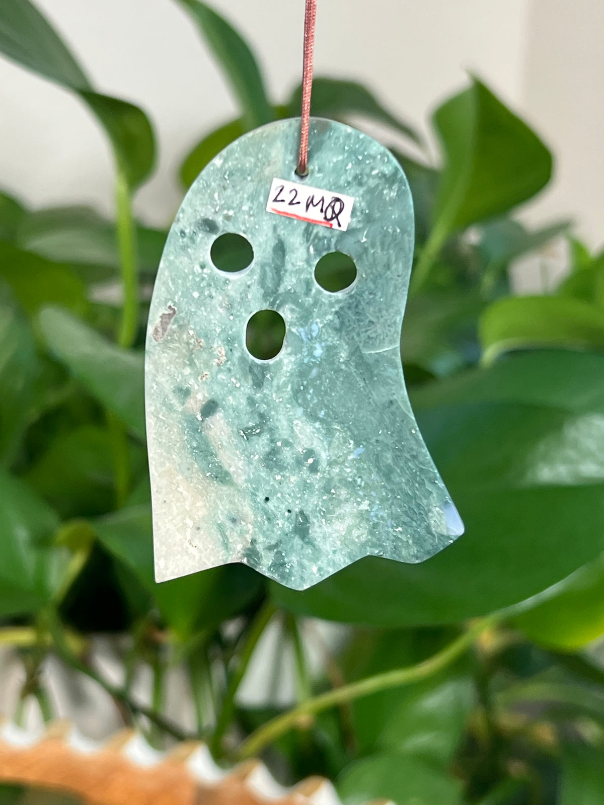 Blue Green Jasper Ghost Ornaments