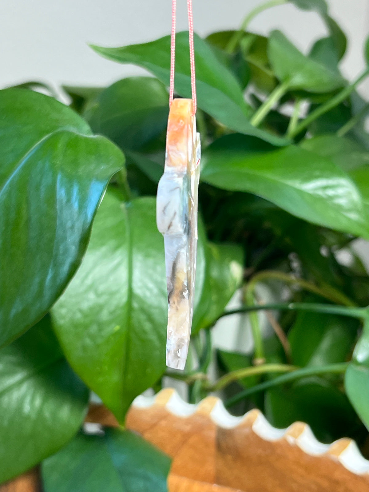 Rainbow Plume Agate Ghost Ornaments