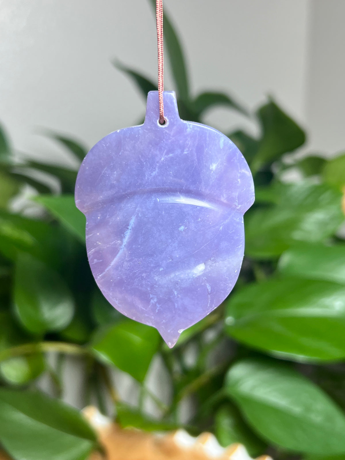 Purple Chalcedony Ornament Acorn: BL