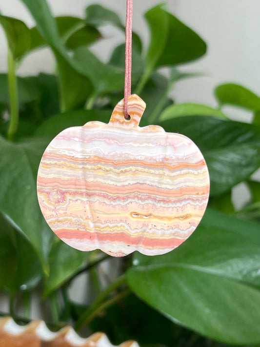 Crazy Lace Agate Ornament Pumpkin: PR