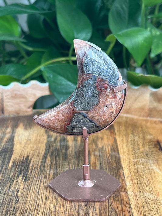 Marcasite Mini Puffy Moon: SM