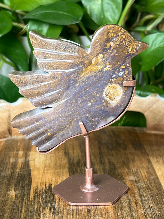 Gold Moss in Purple Chalcedony