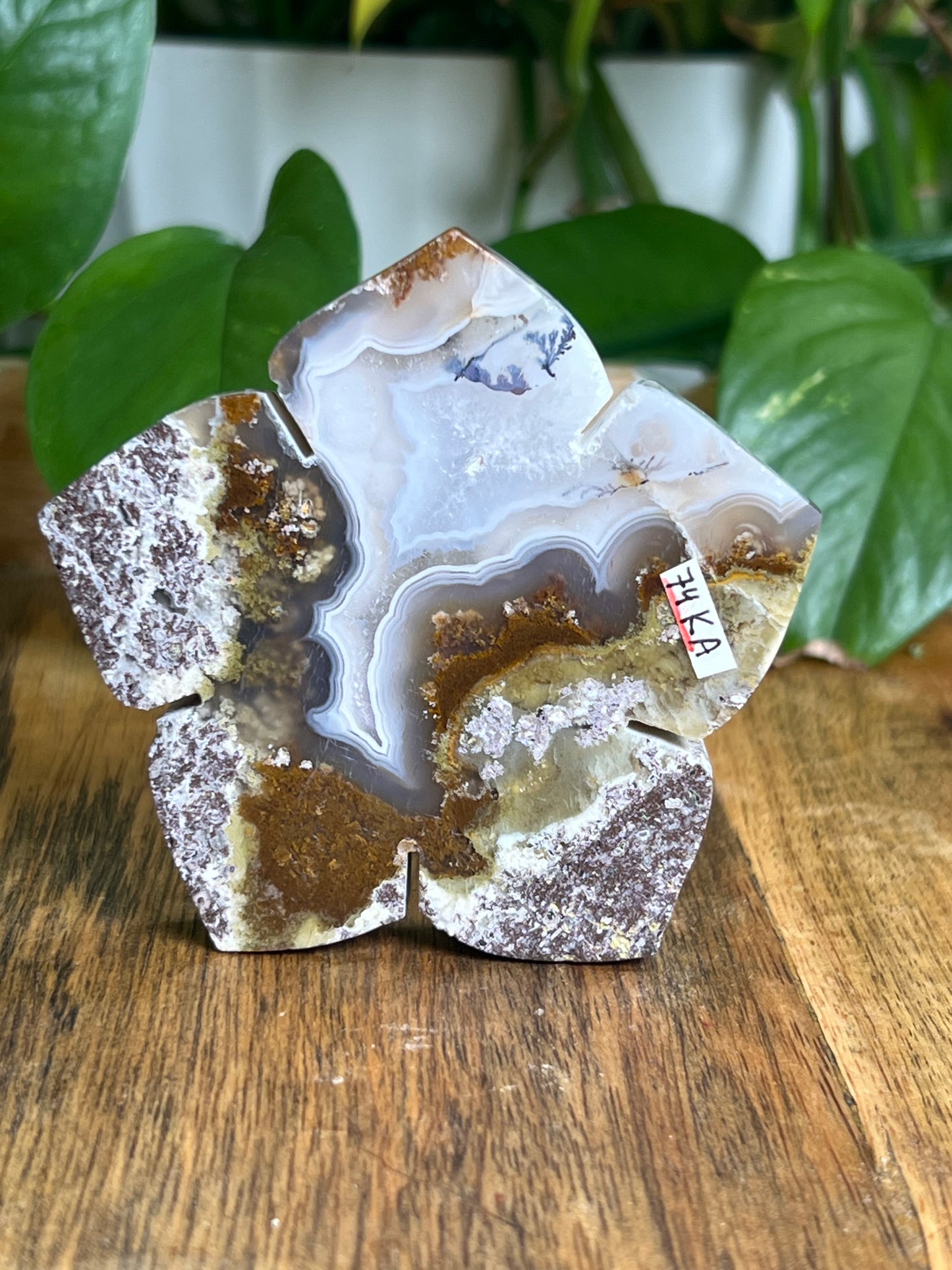 Scenic Moss Agate Flower KA