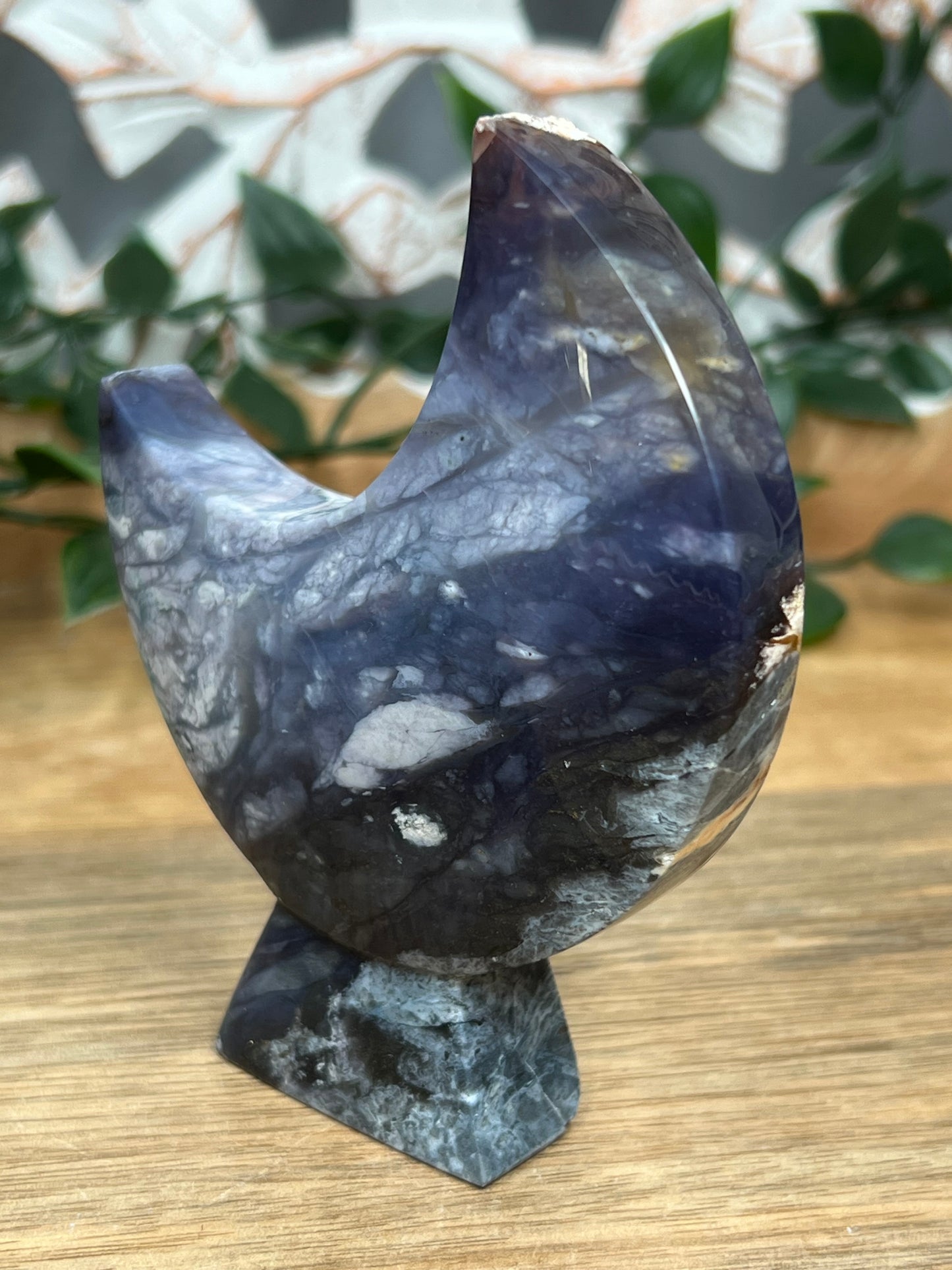 Purple Chalcedony Moon