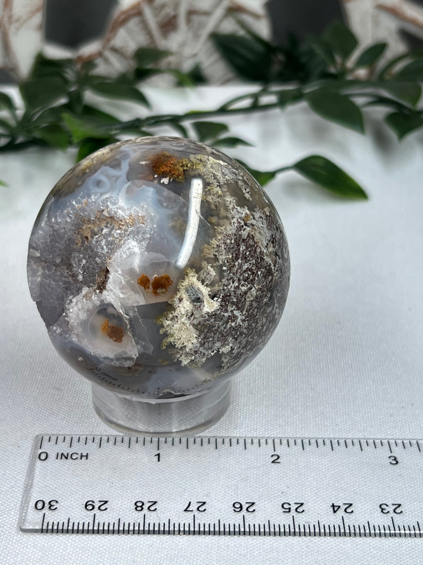 Scenic Moss Agate Sphere