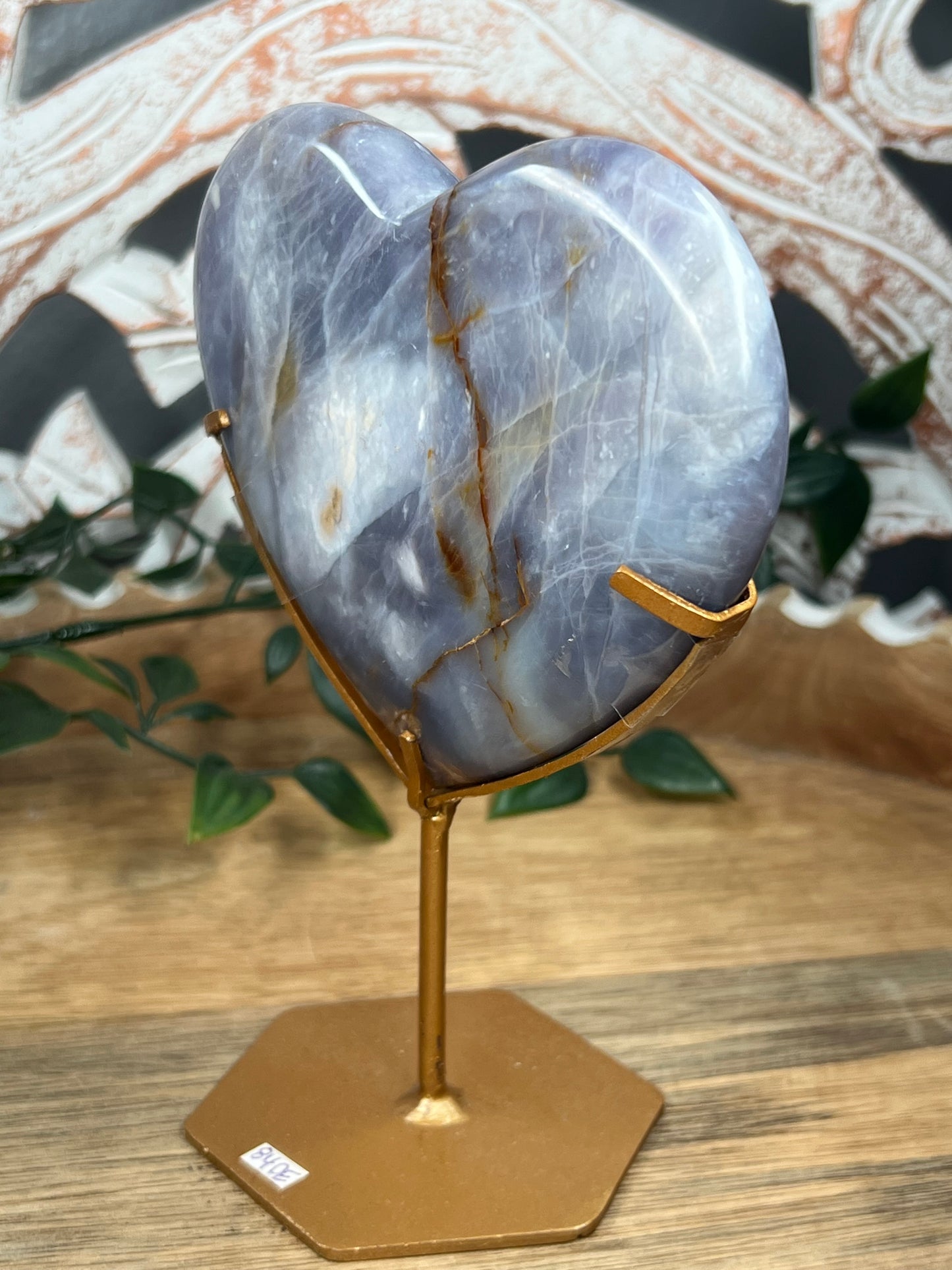 Purple Chalcedony Heart