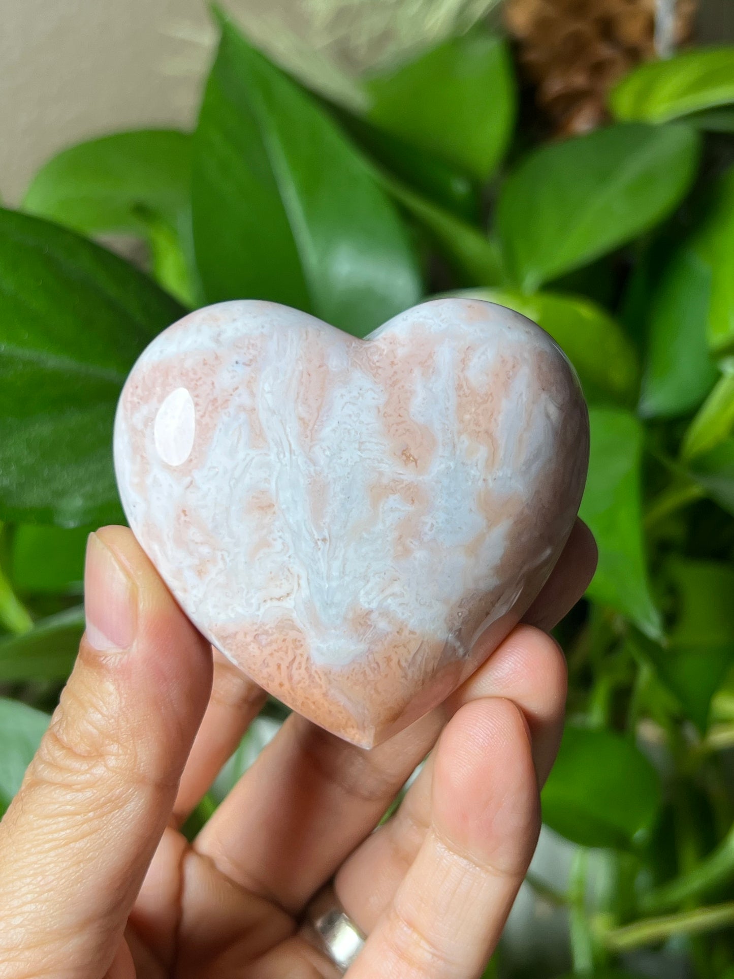 Pink Carnelian Heart