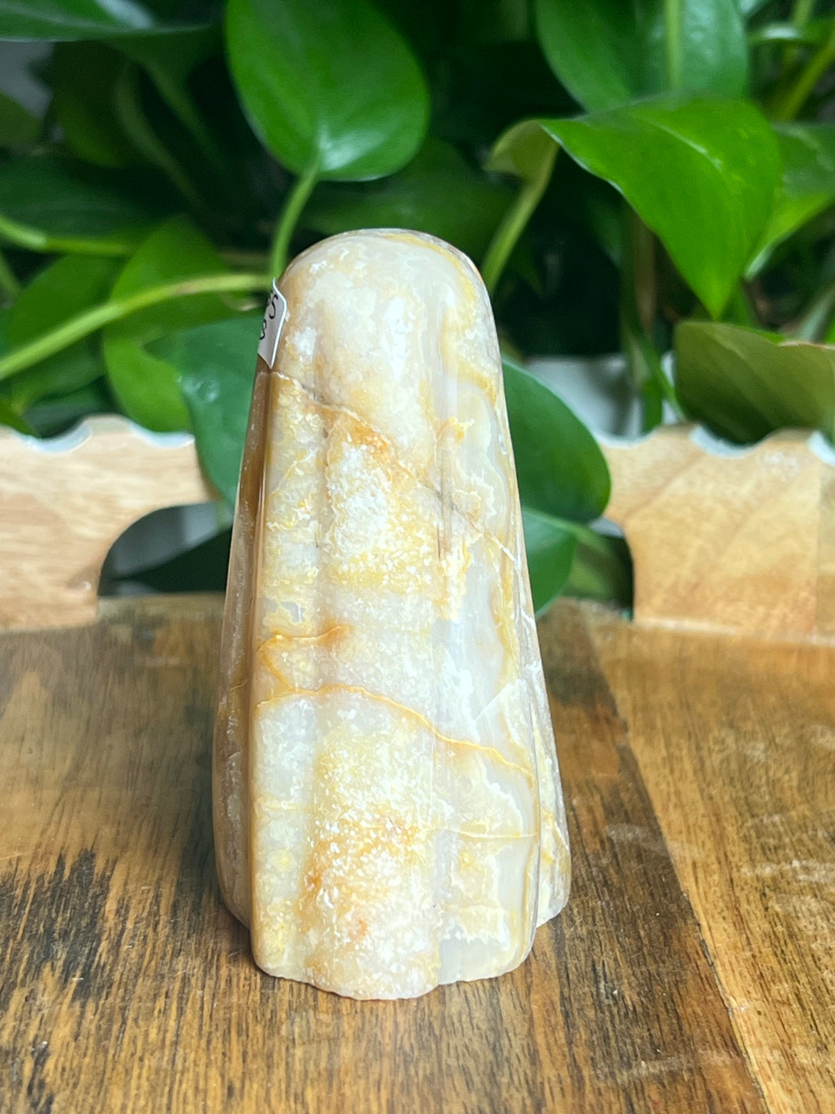 Yellow Crazy Lace Agate Ghost: S
