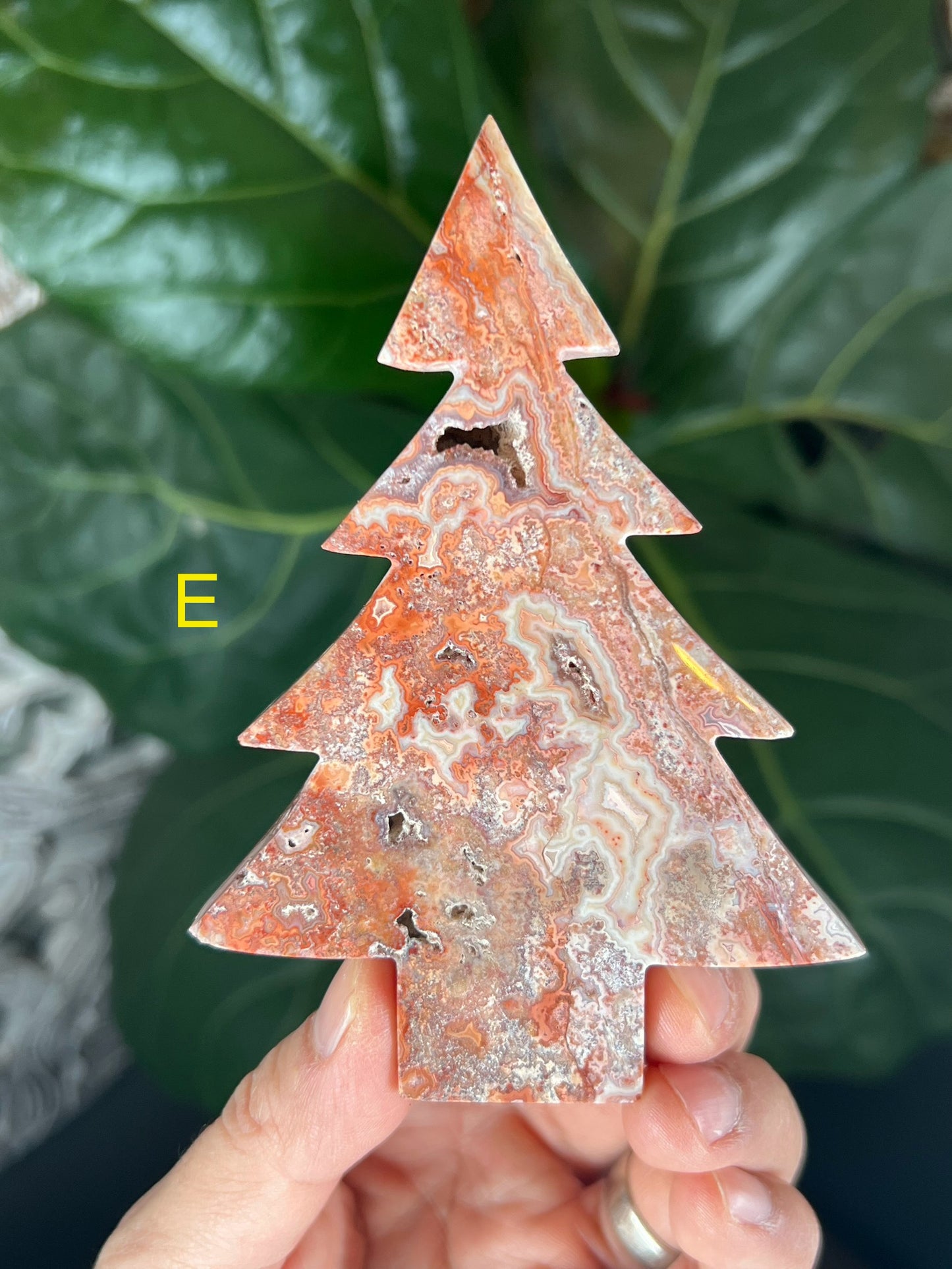 Crazy Lace Agate Christmas Tree