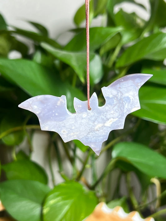 Purple Chalcedony Ornament Bat: PE